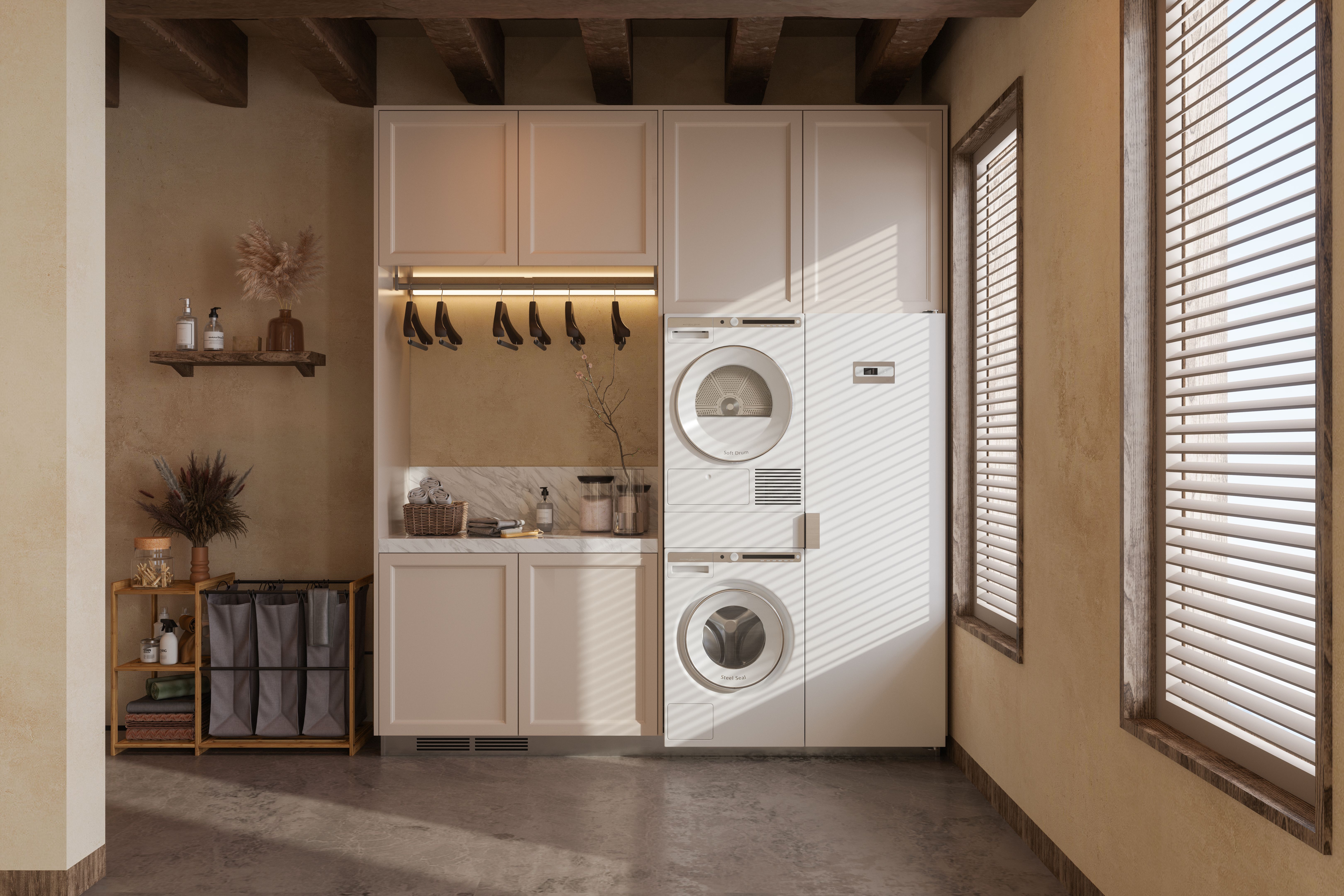 comfortable laundromat