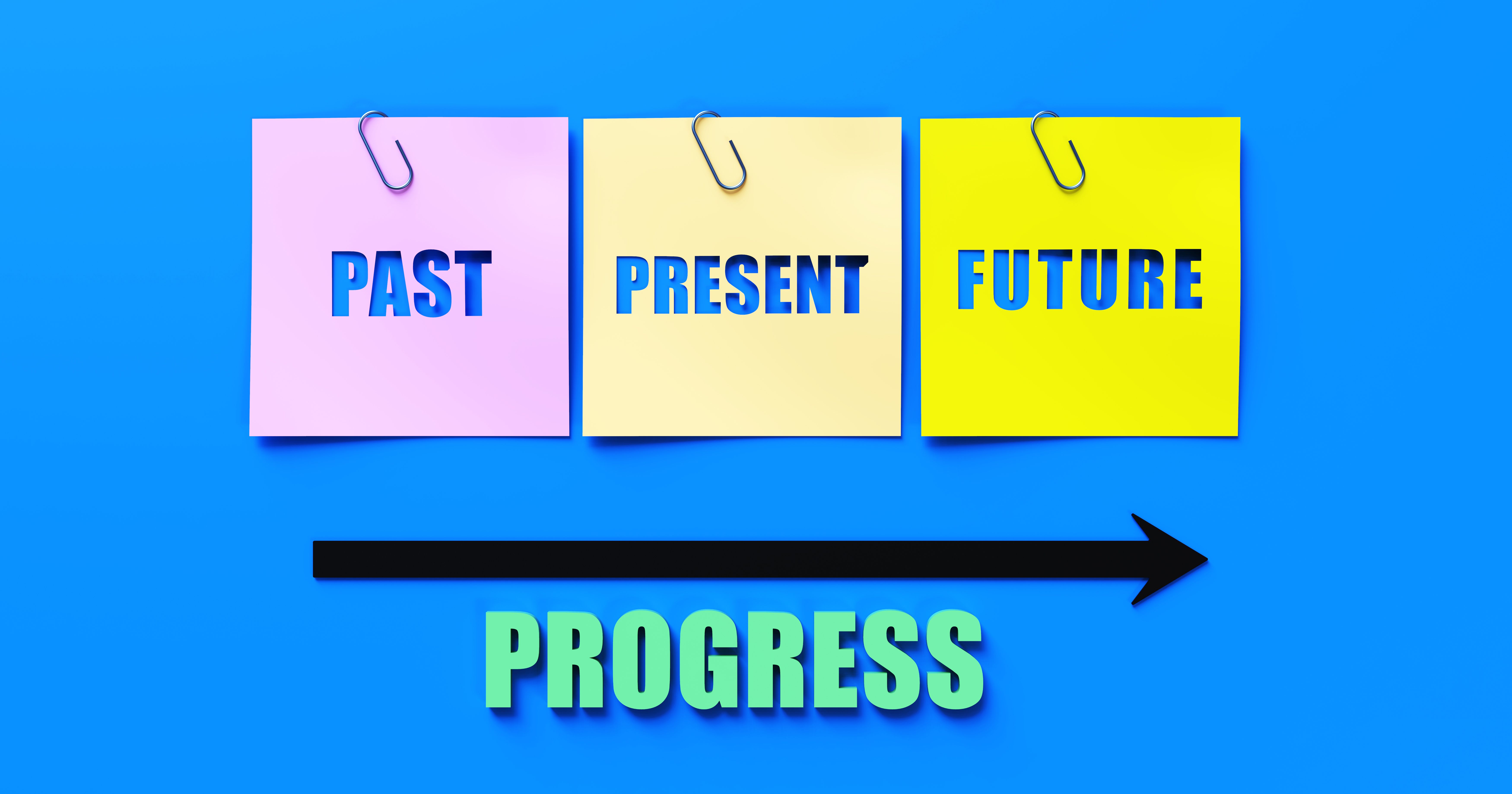 Past present and future time progress concep