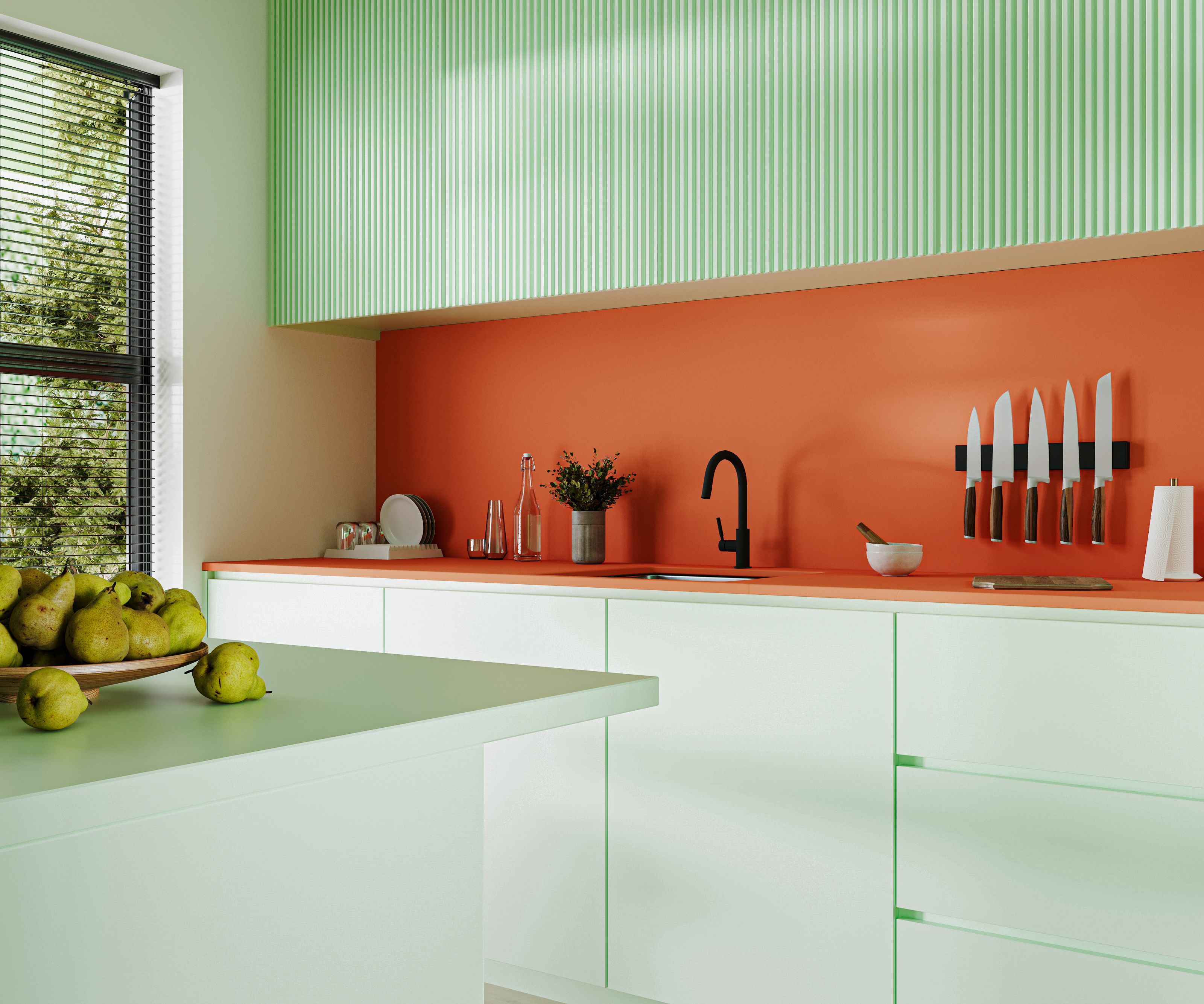 colorful kitchen