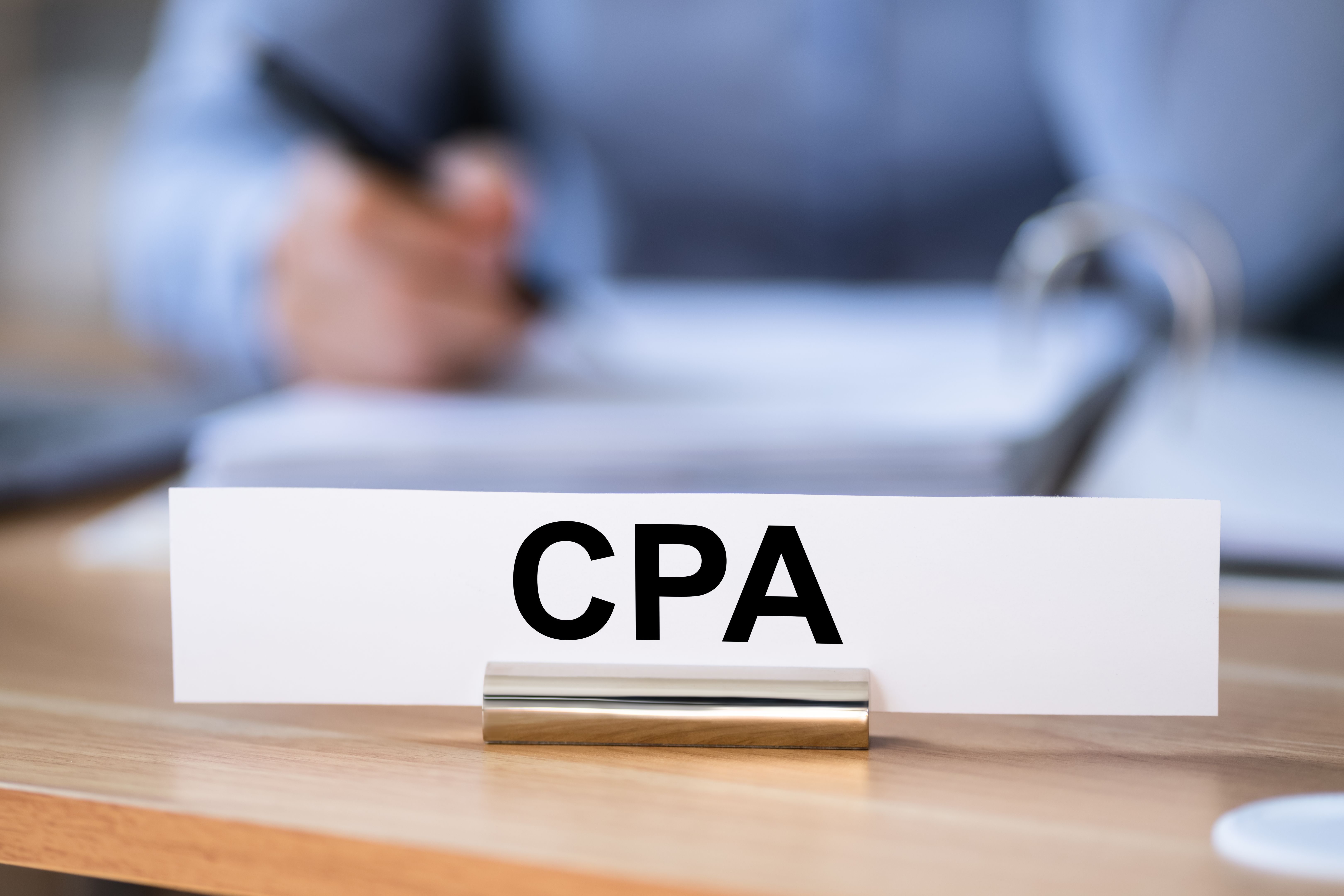 CPA Name Plate On The Desk