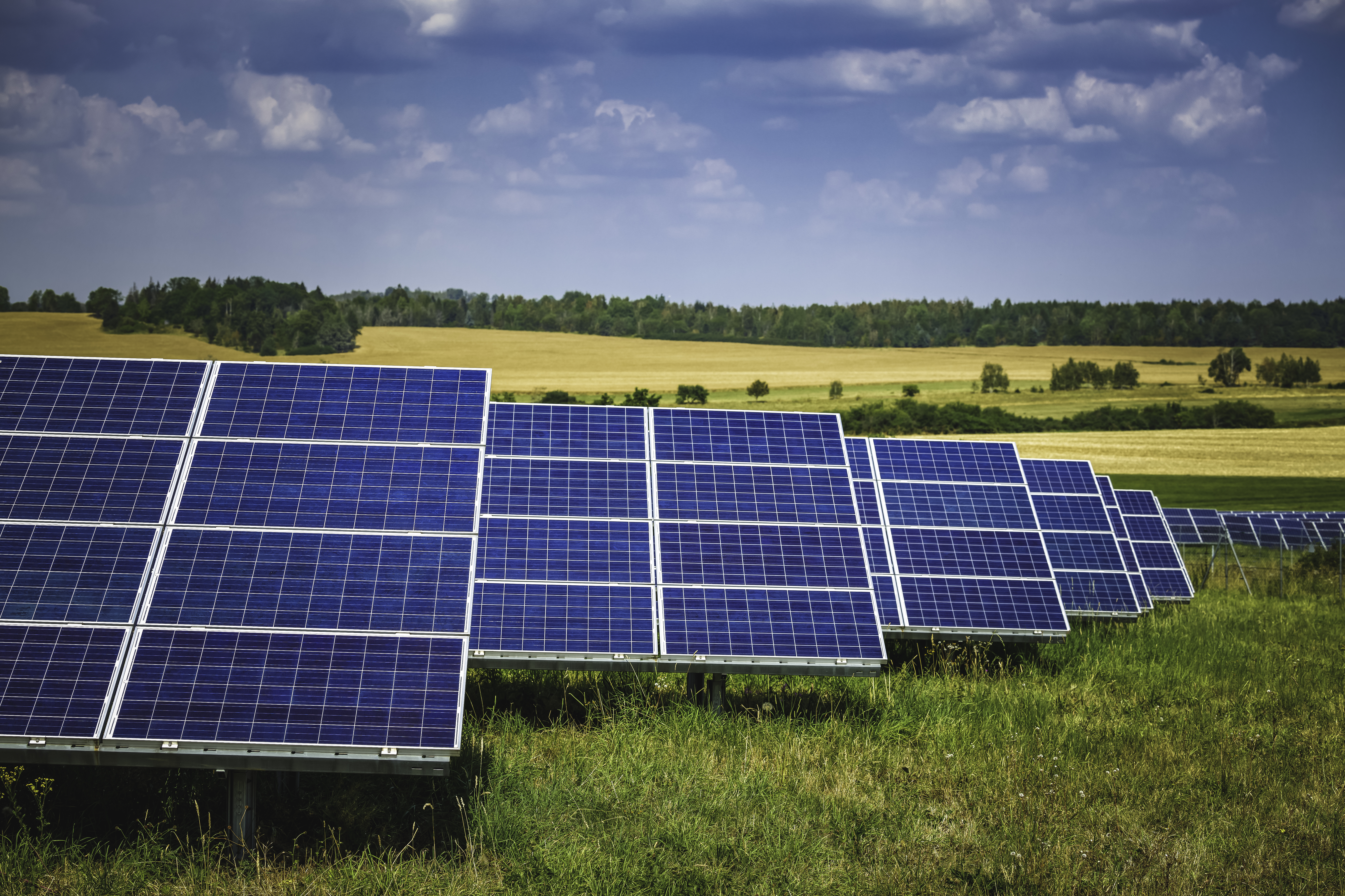 renewable energy: modern solar panels (HDRi)