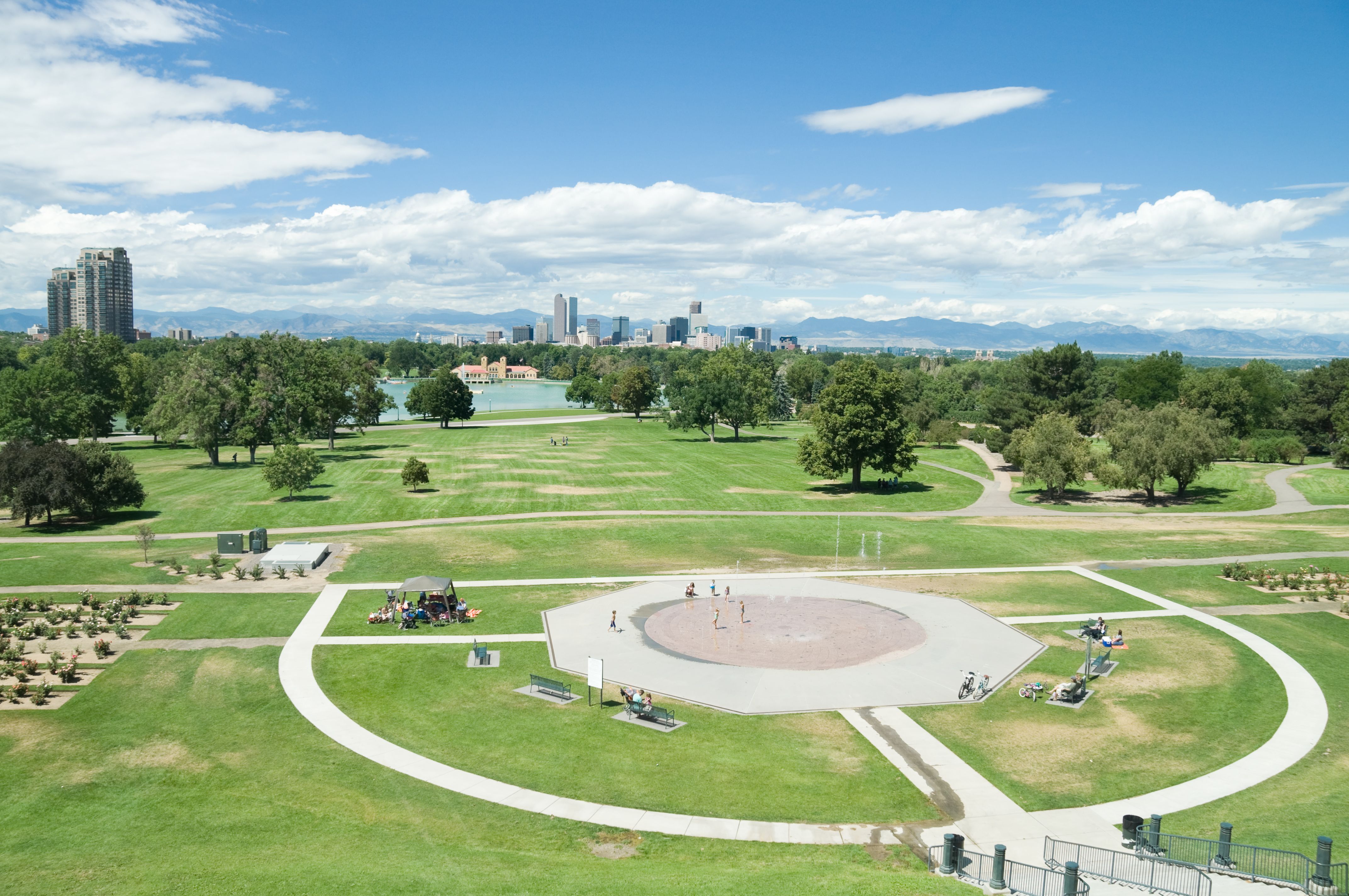 city park , green grass in Denver