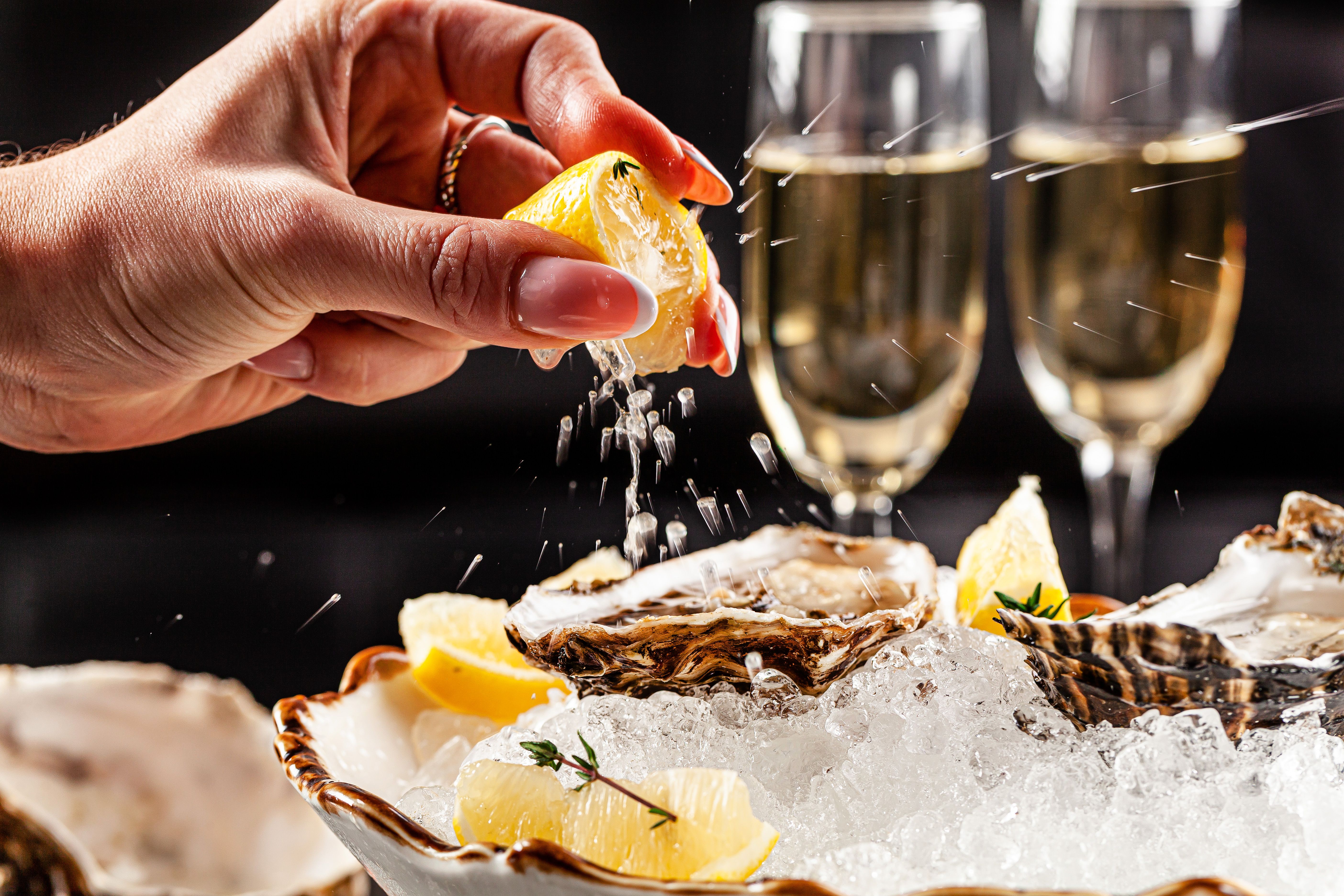 champagne oysters