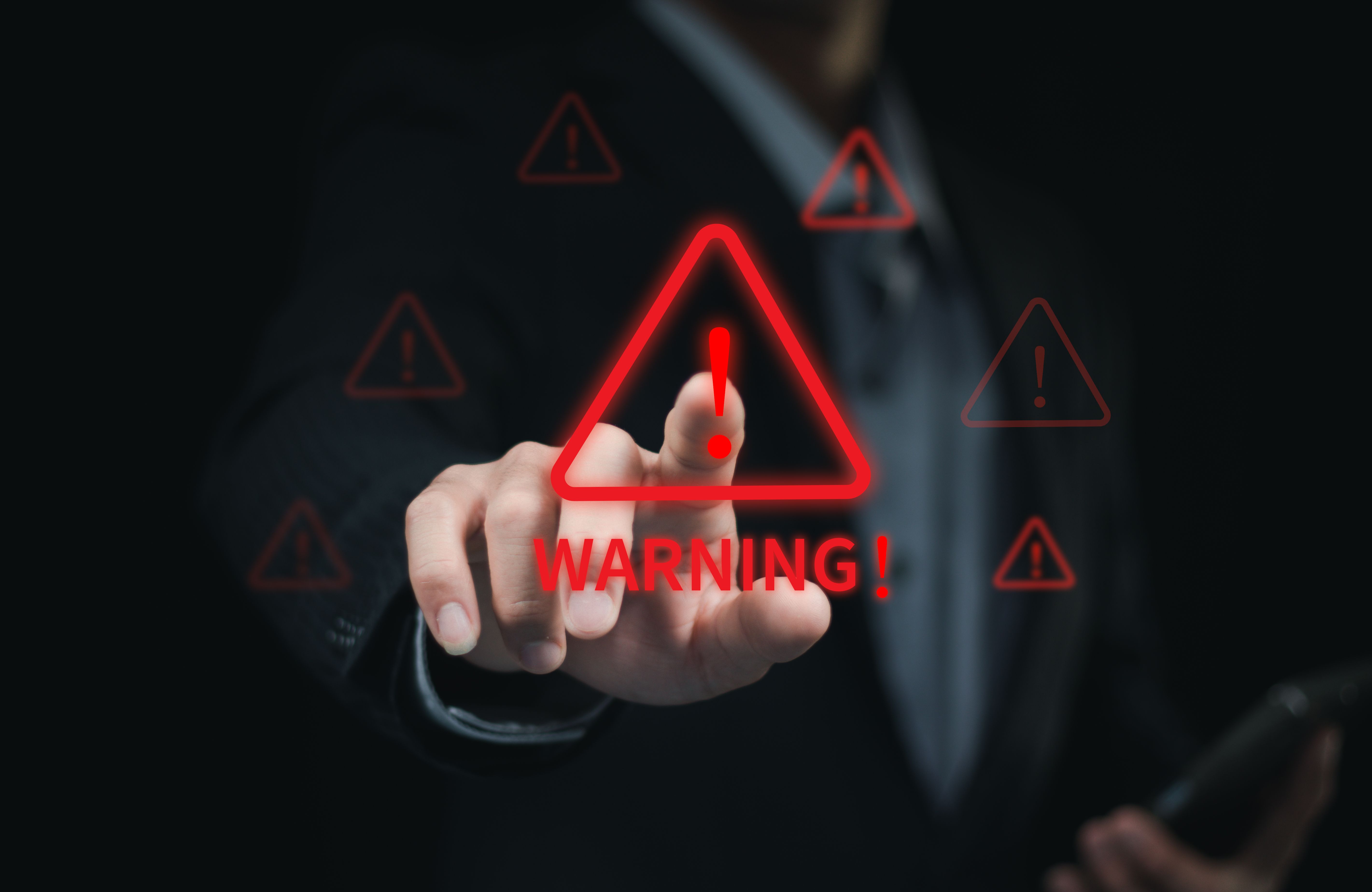 Malicious software, virus and cybercrime, System warning hacked alert, cyberattack on online network, data breach, risk of website. compromised information concept.