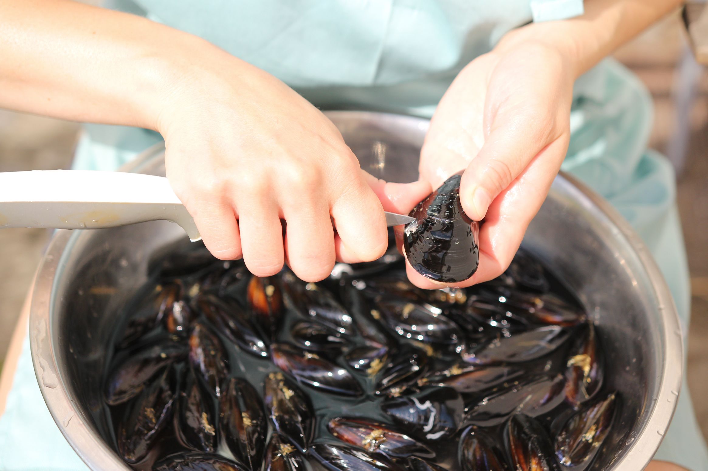 mussels cooking