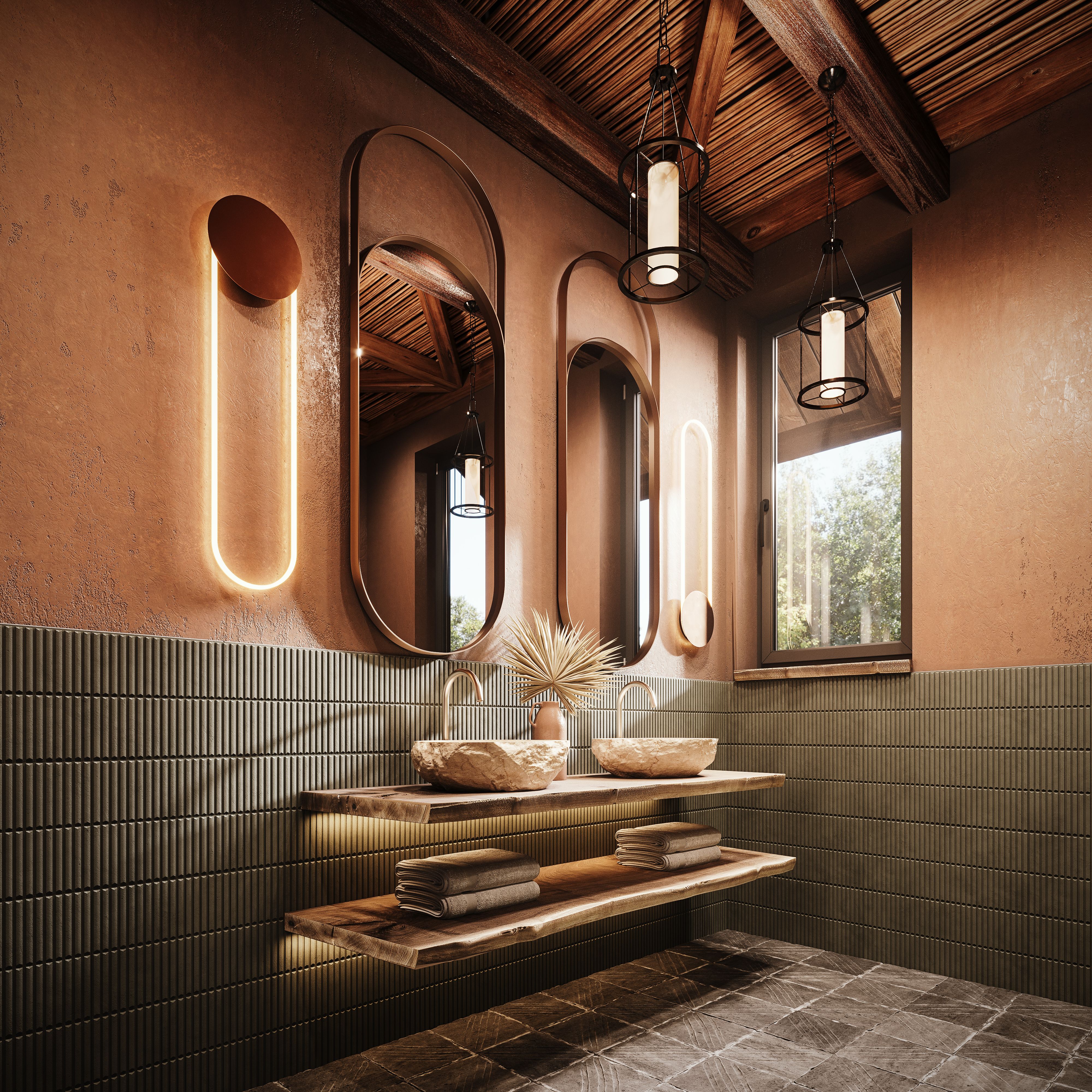 earthy bathroom colors