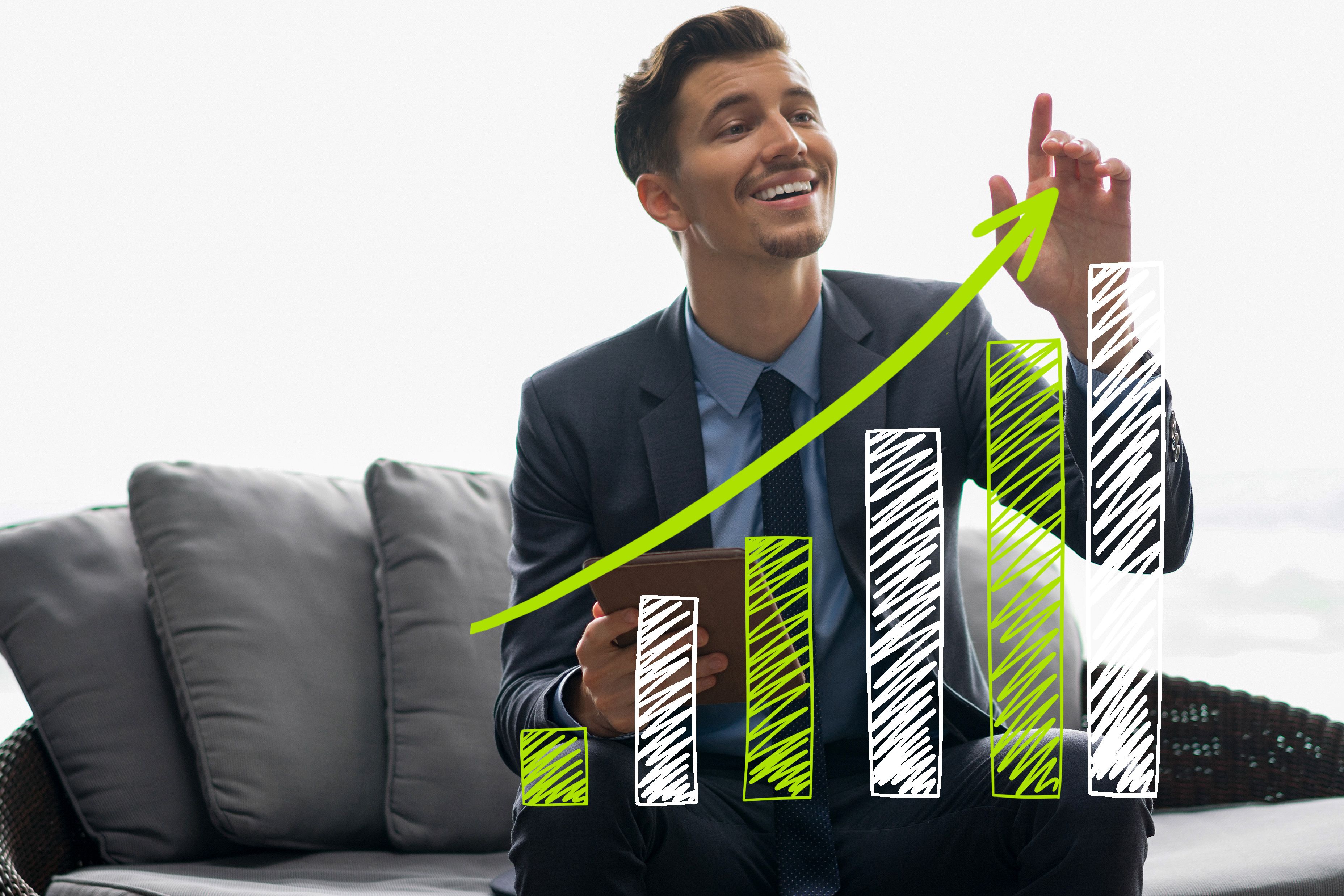 Smiling Businessman with Tablet Smiling Businessman with Tablet