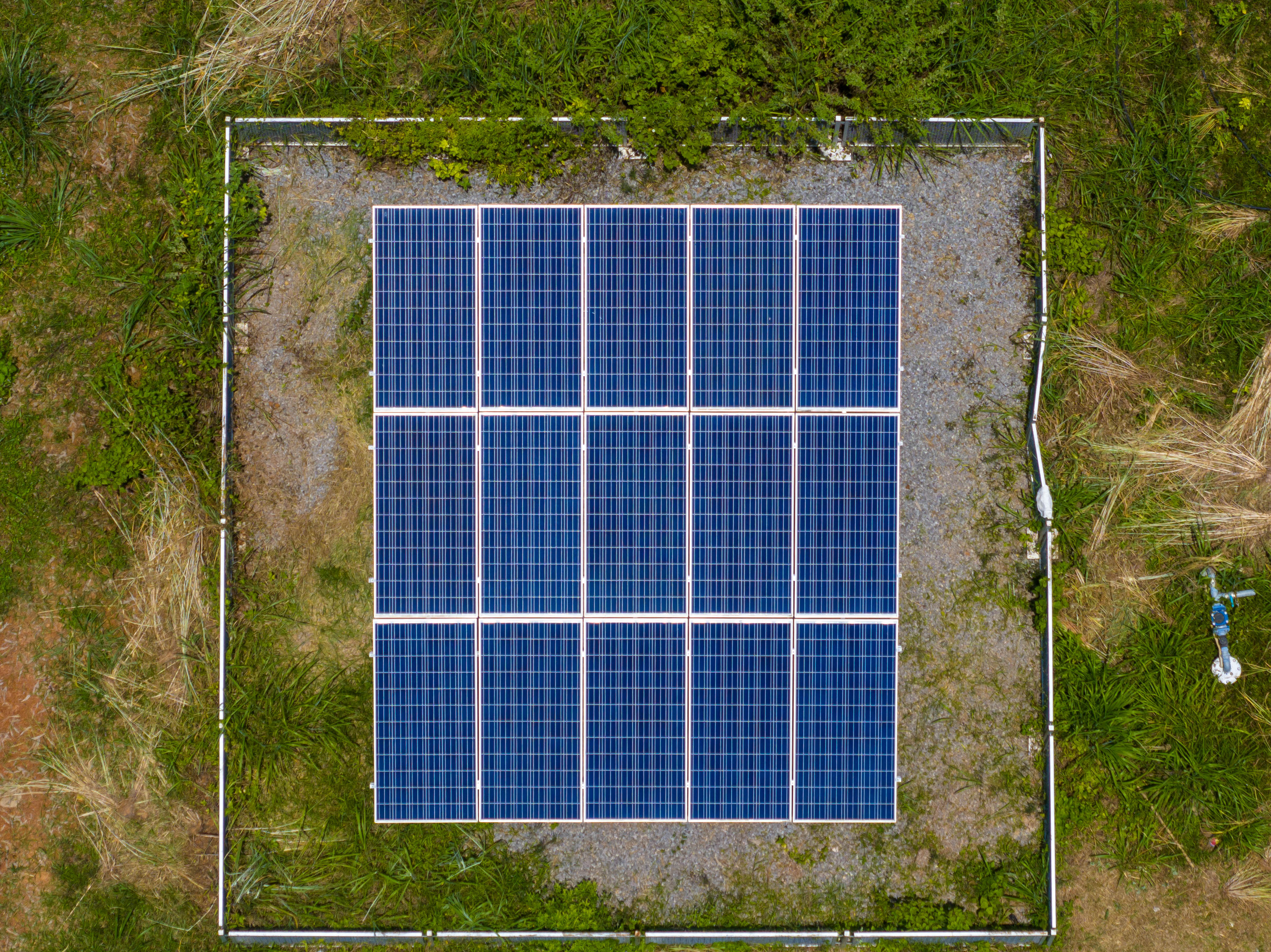 Solar panels on Concept of green energy, clean energy, renewable energy. for use in agriculture
