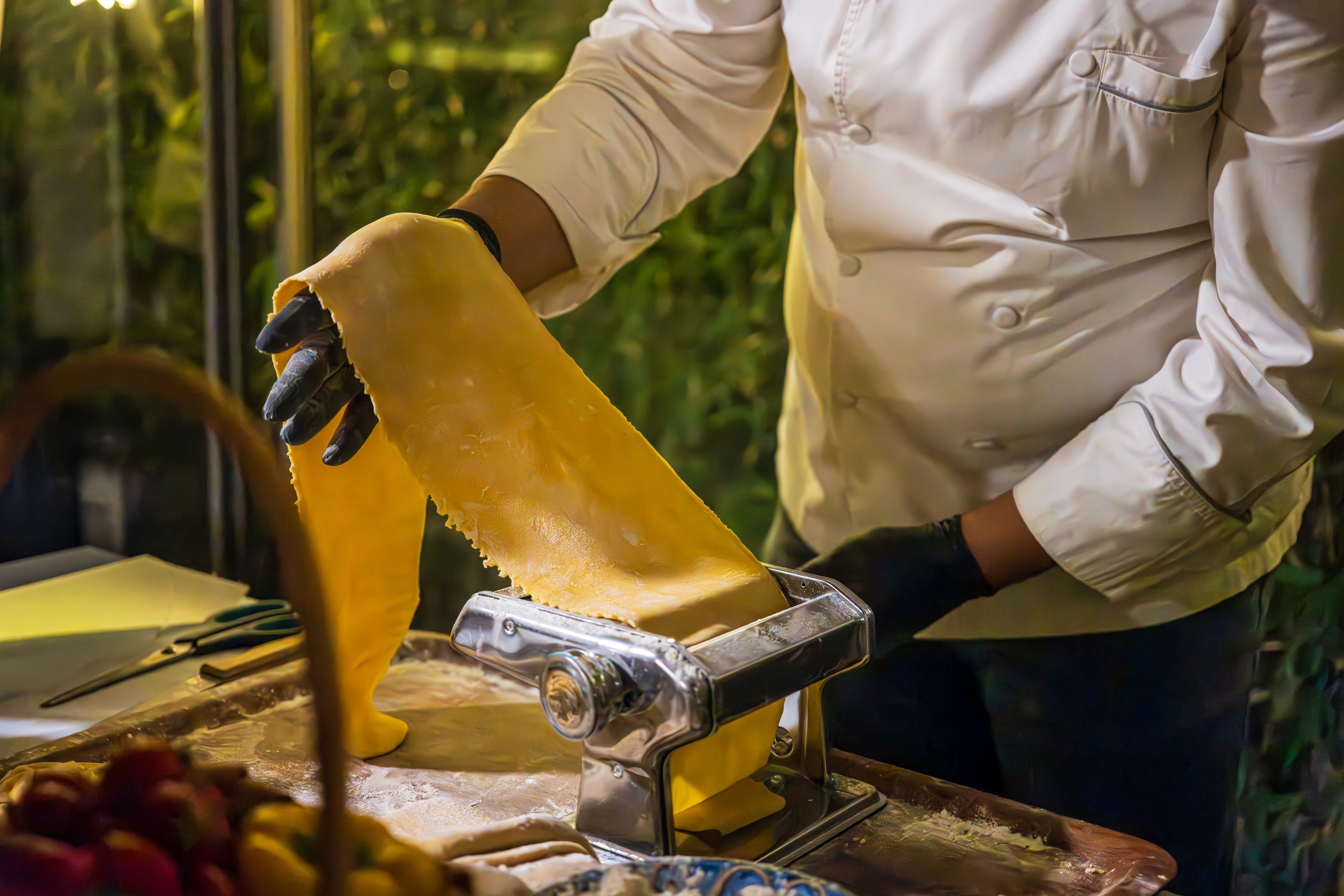 rolling pasta dough