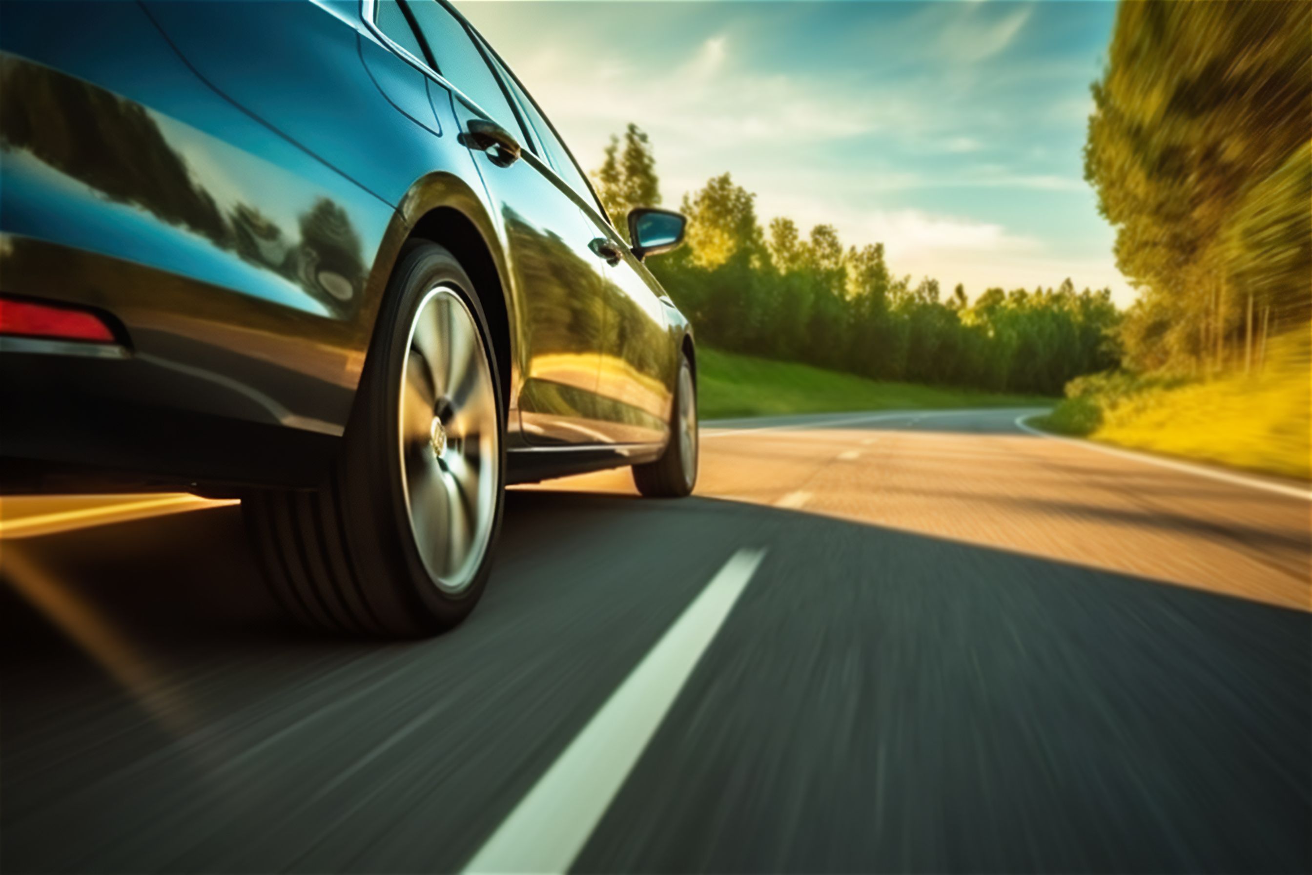 car driving straight