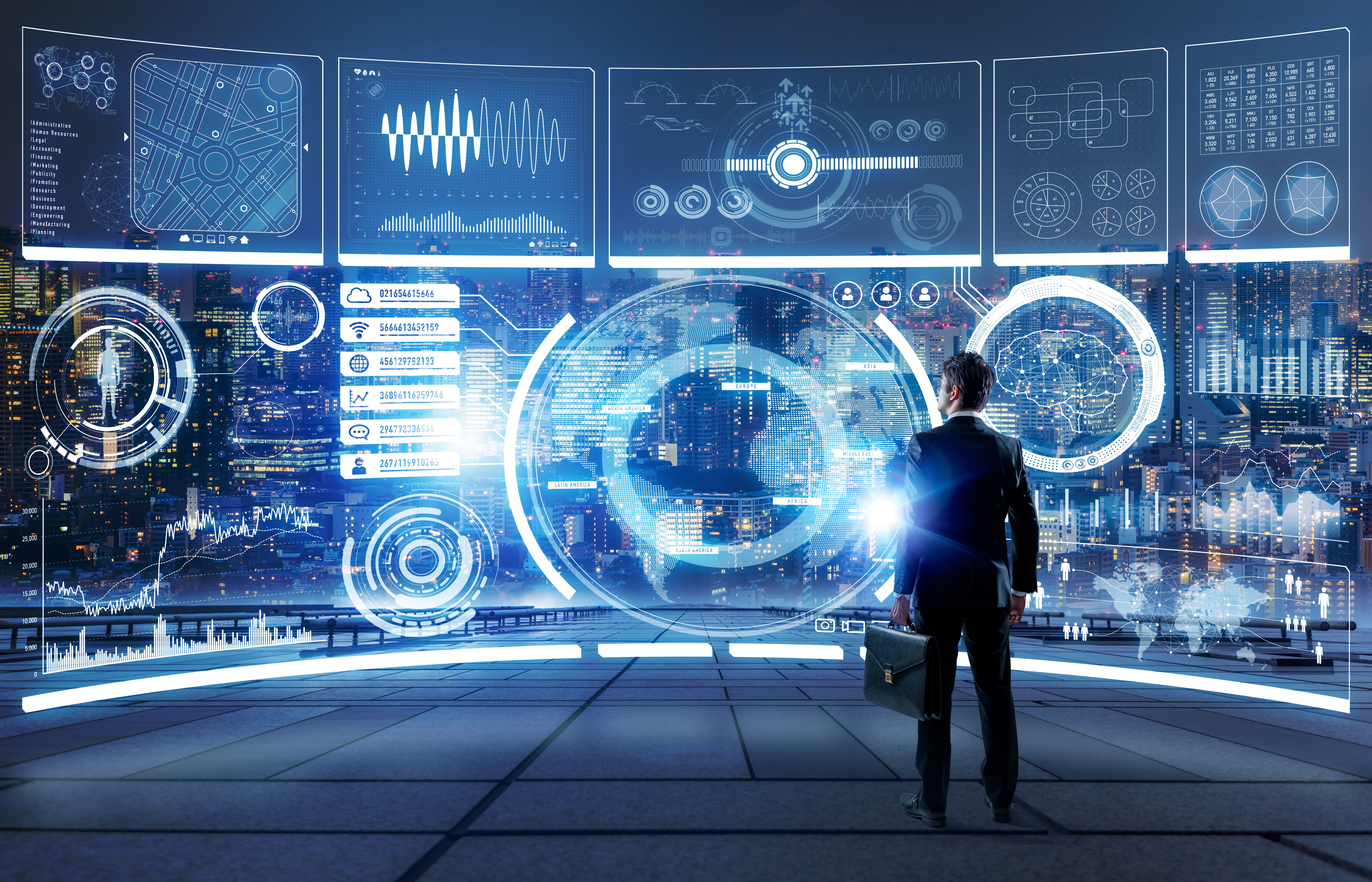 Futuristic graphical user interface concept.