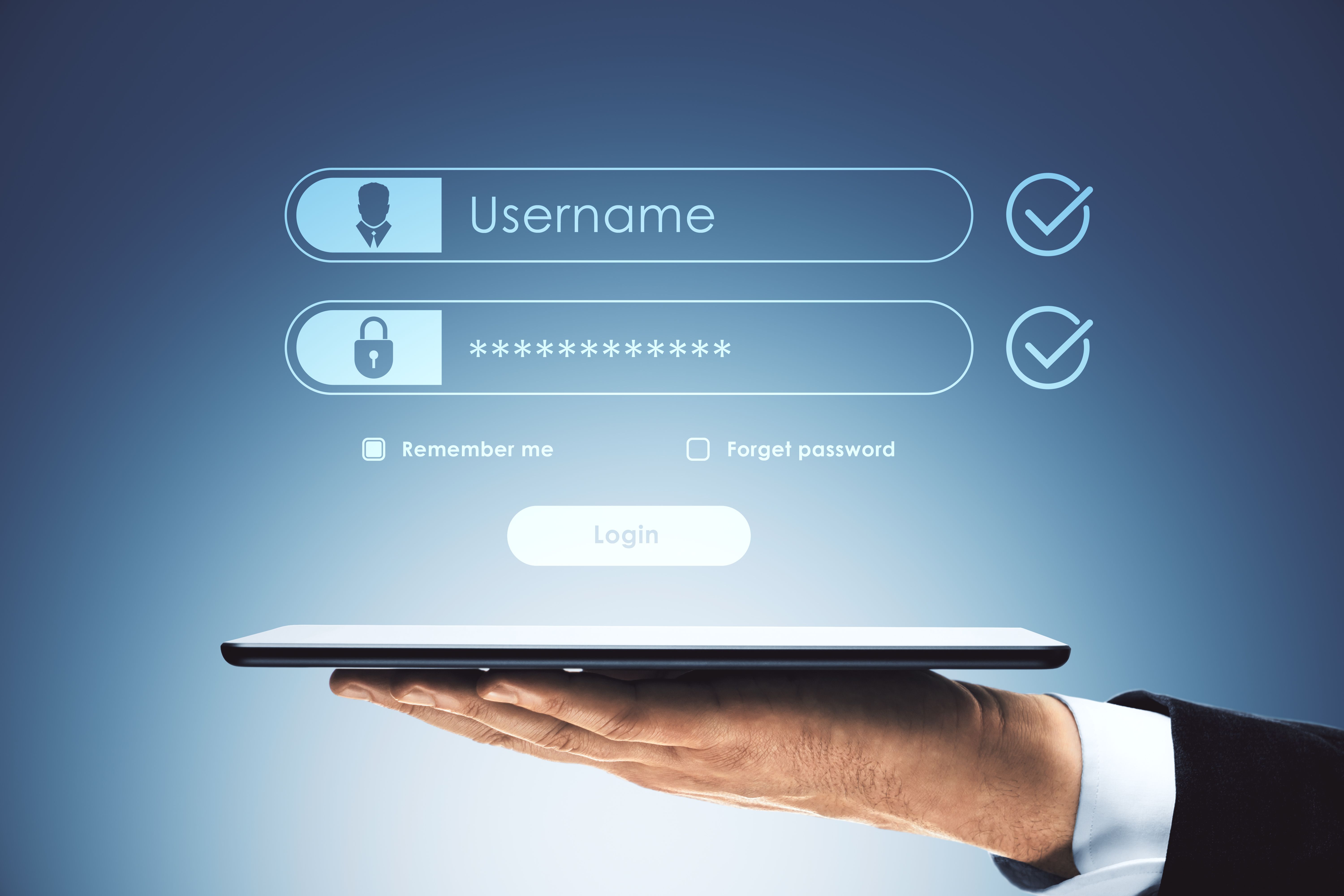 password manager interface