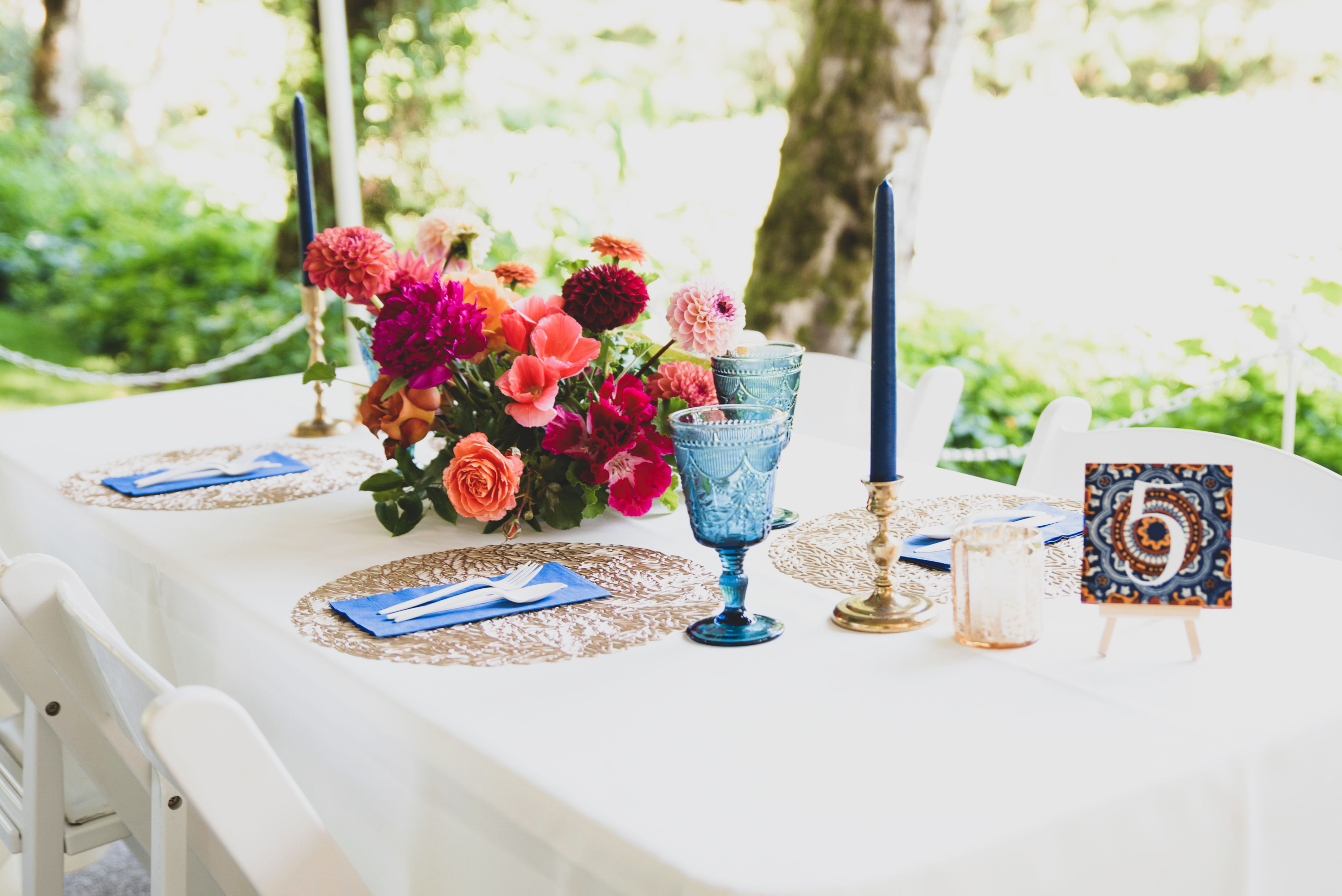 colorful table decor