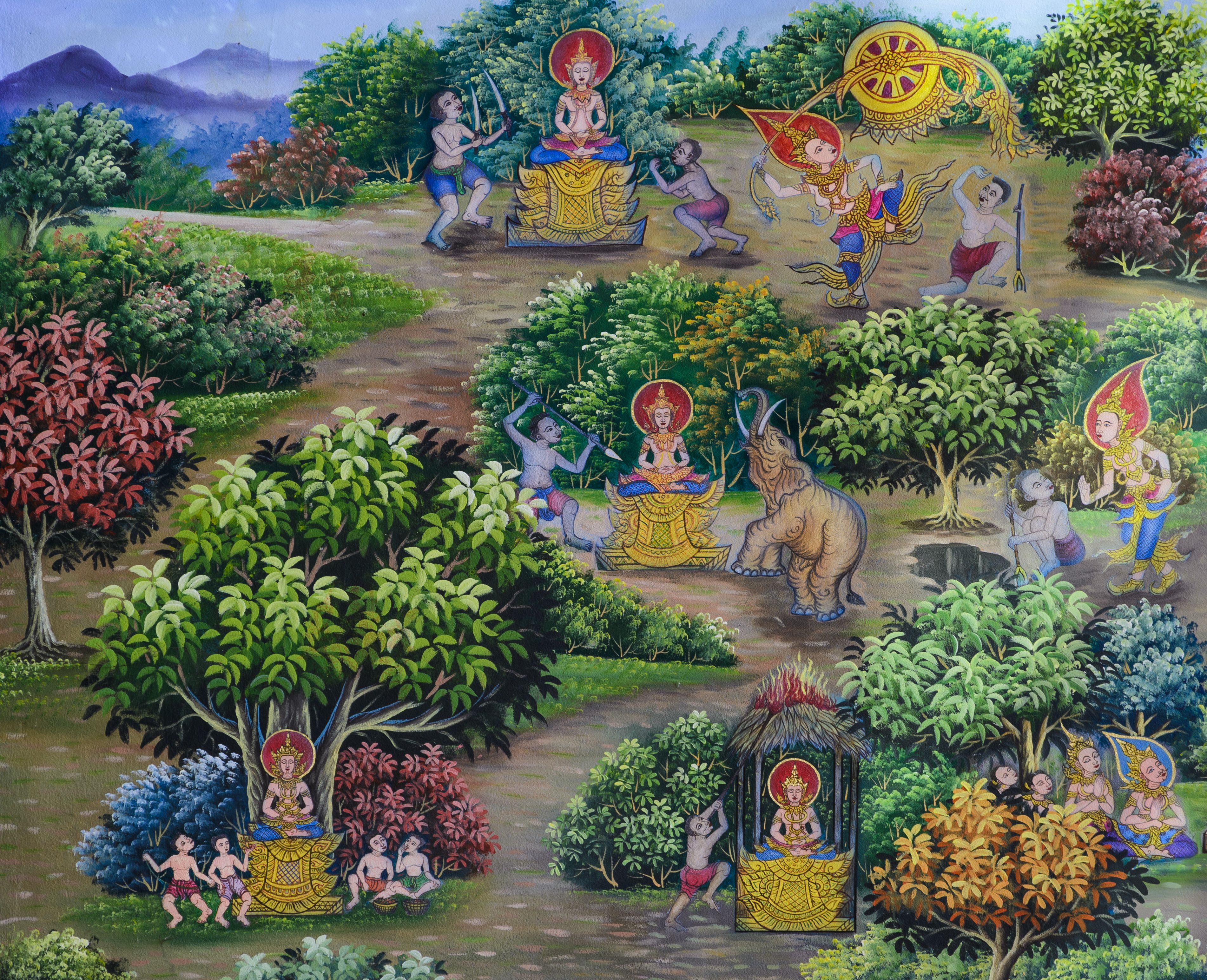 Thai mural Buddhist art