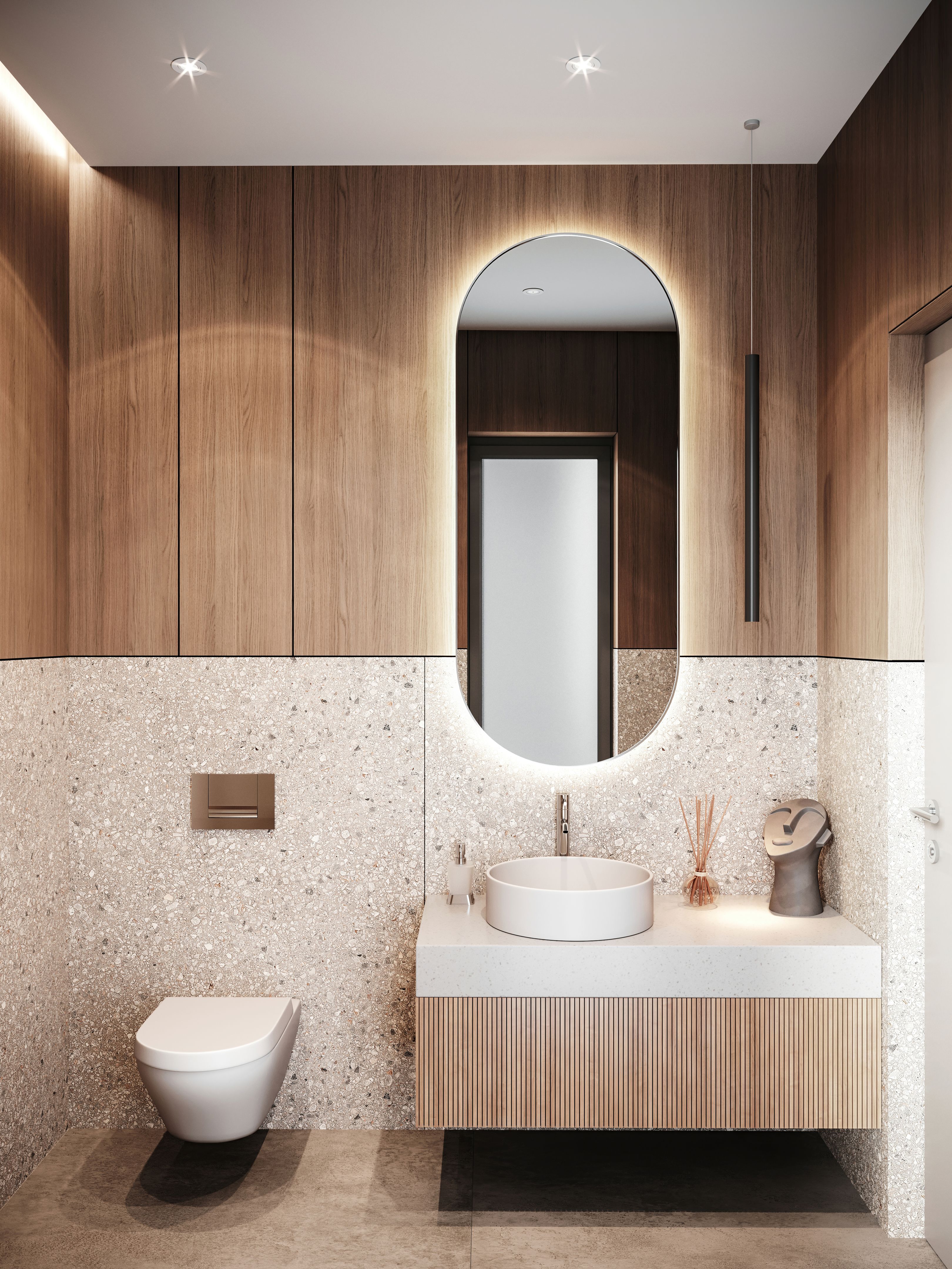 Modern bright bathroom interior