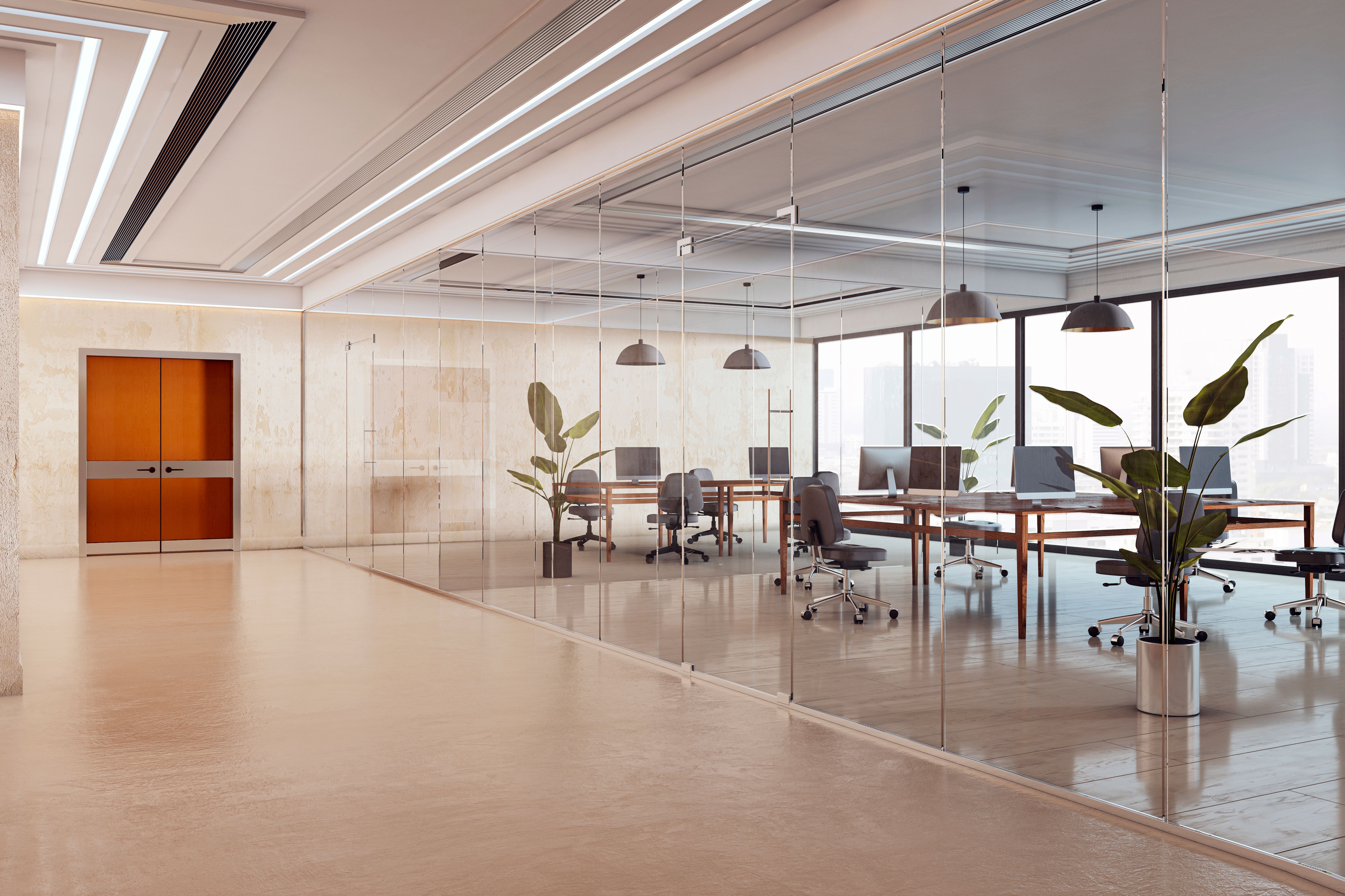 traditional glass office