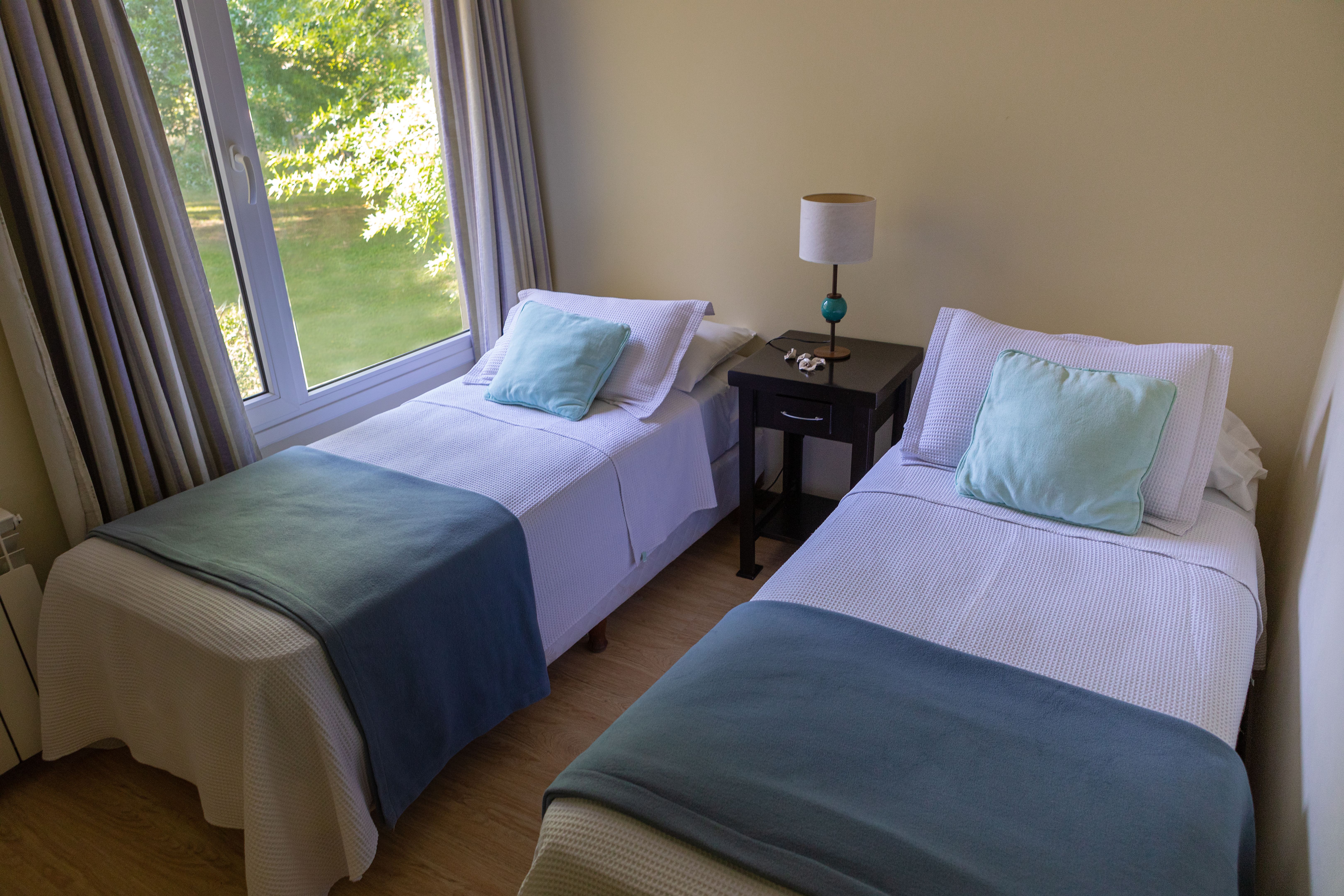 Hostel room with two beds