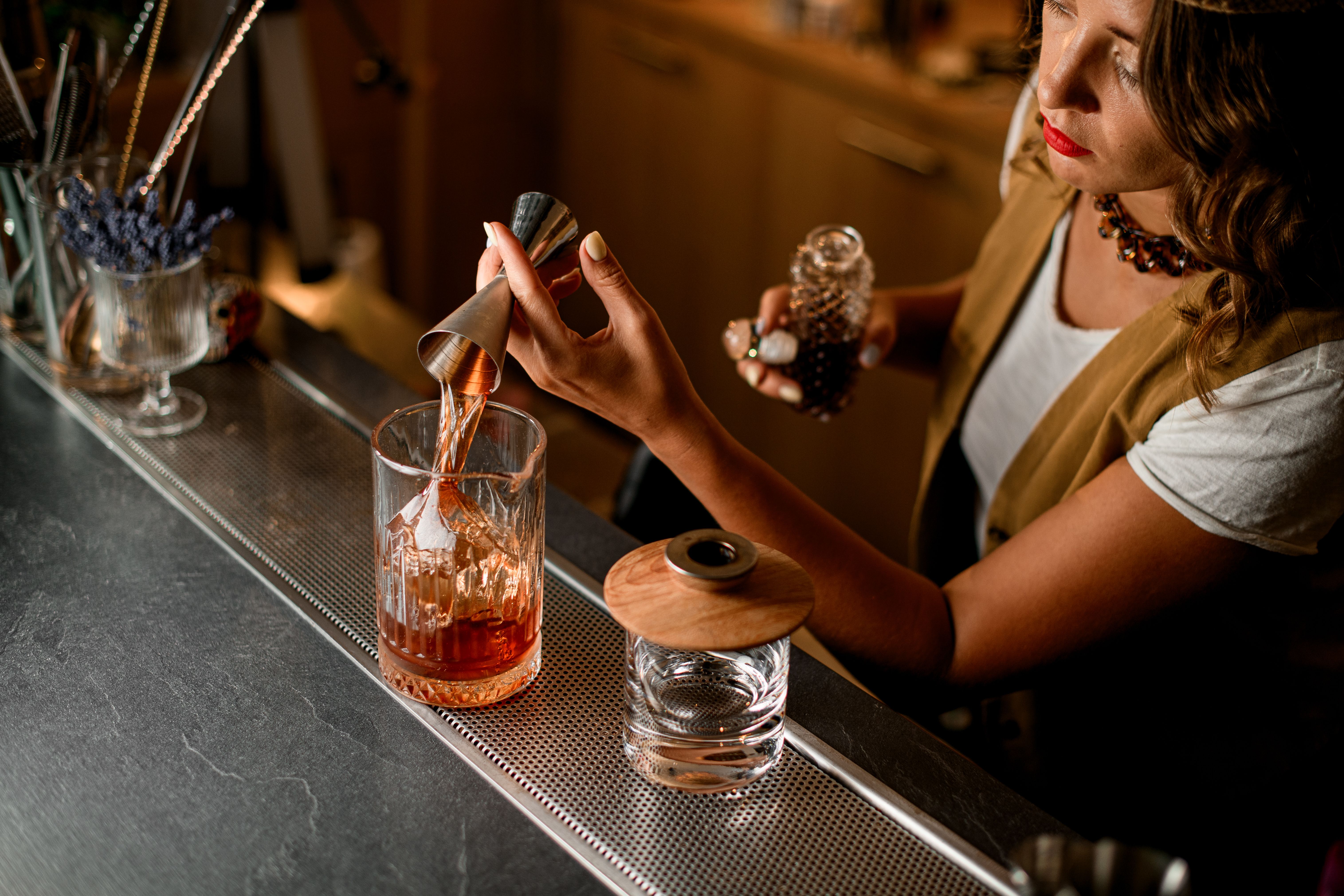 bartender pouring drink