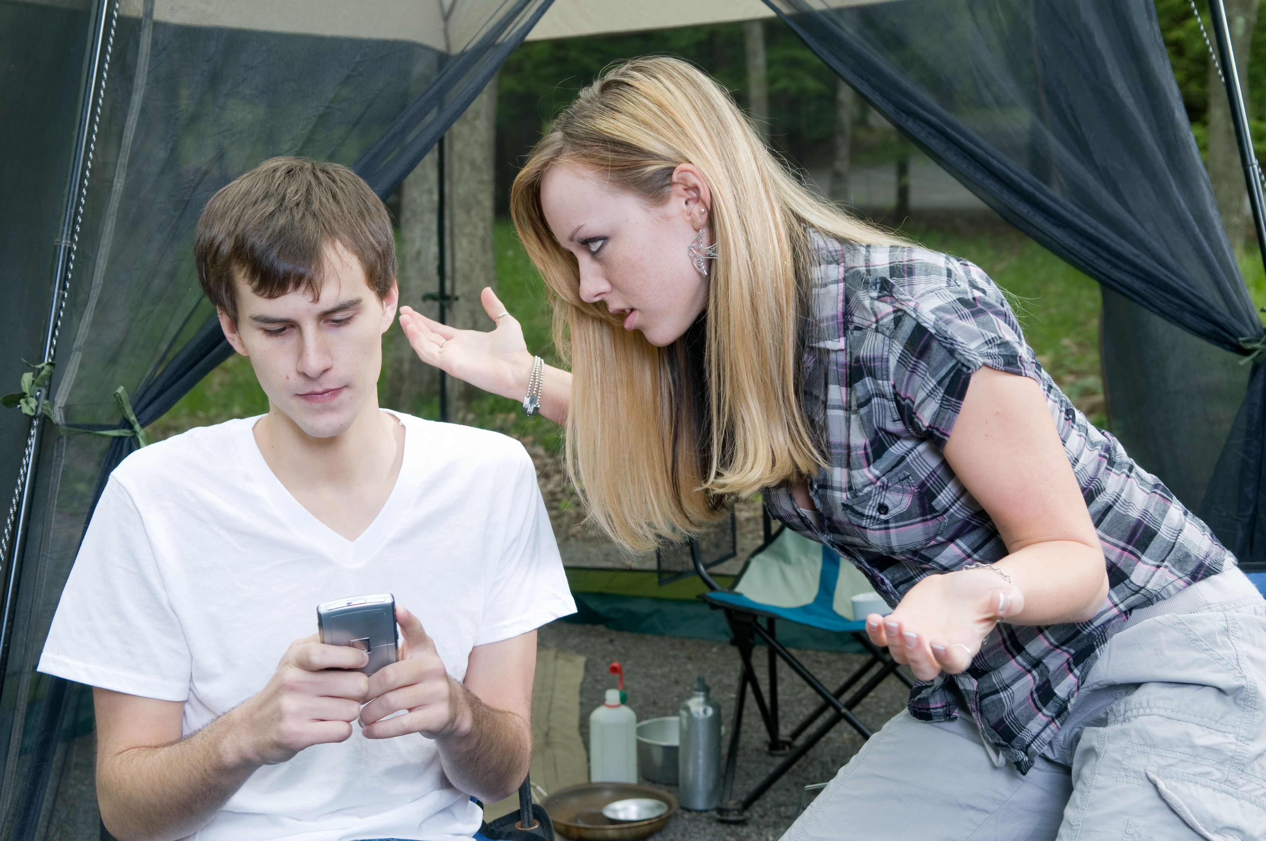 Distracted while Camping