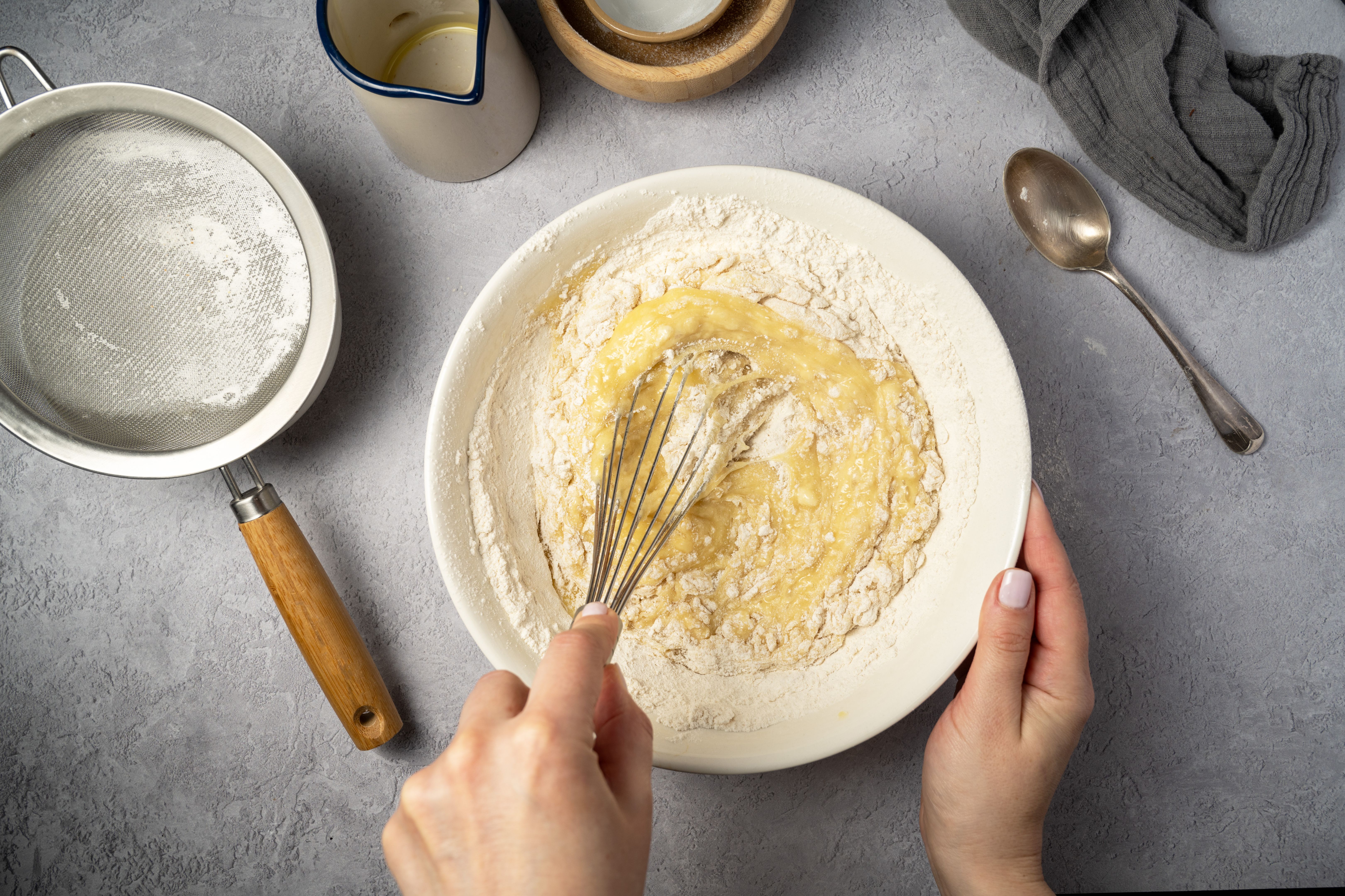 mixing dough