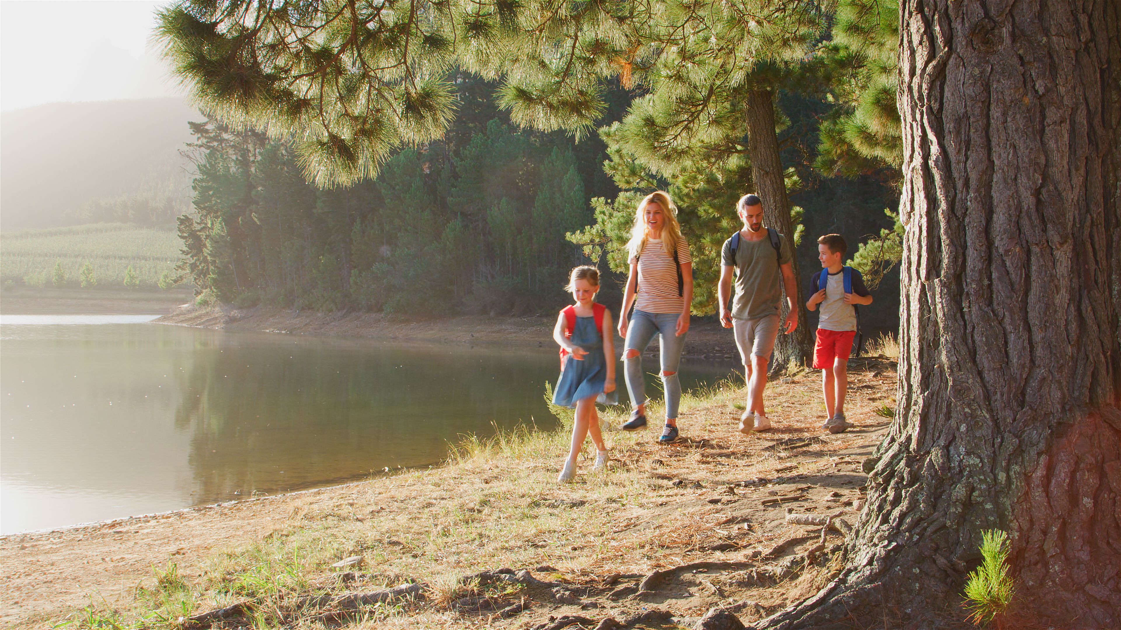 family hiking
