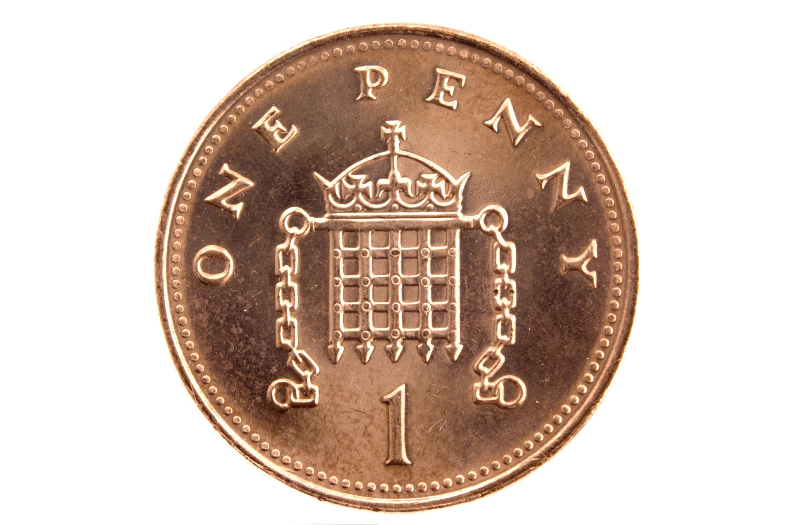 One penny coin (British) One penny coin (British)
