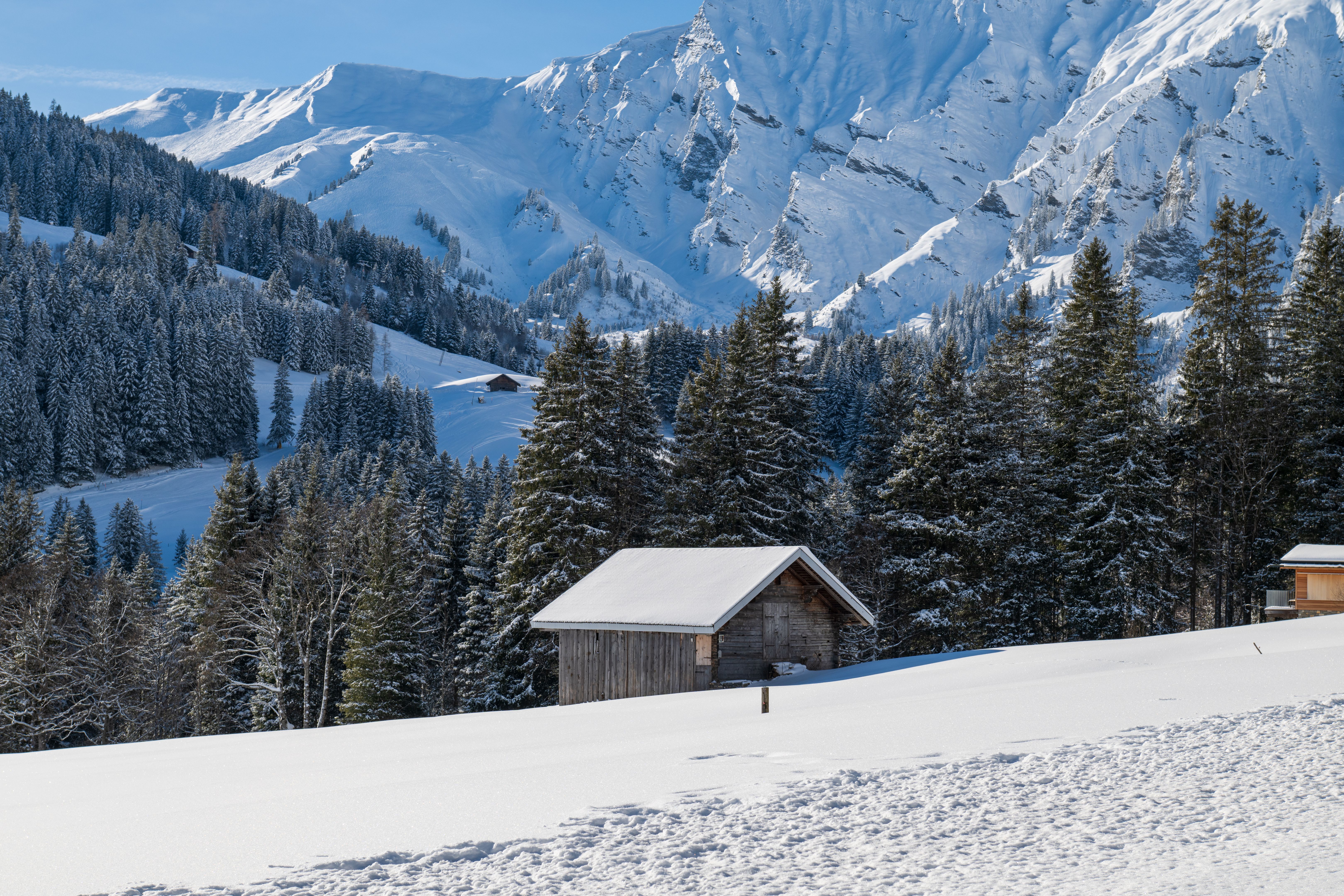swiss mountain cabin