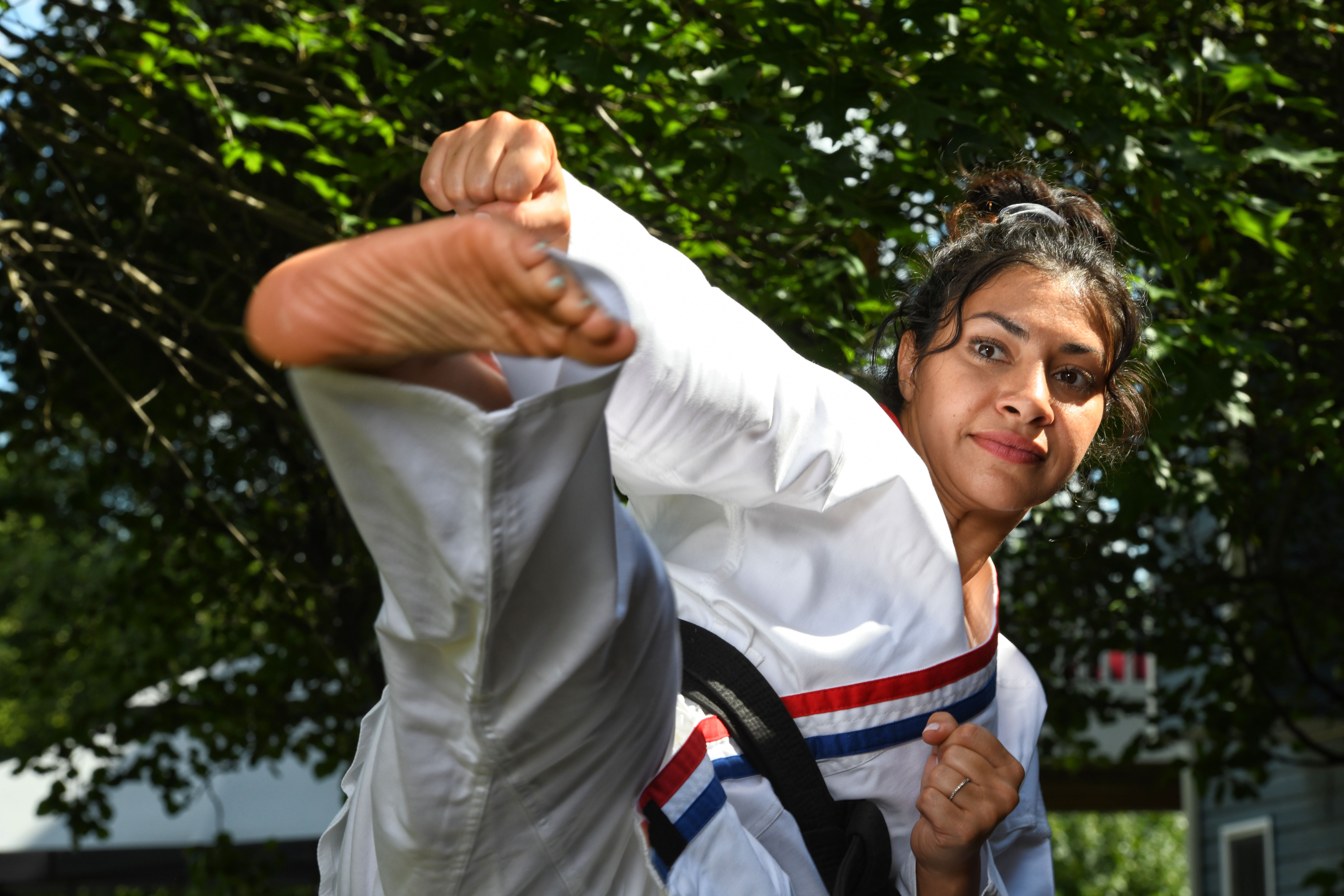karate training outdoors
