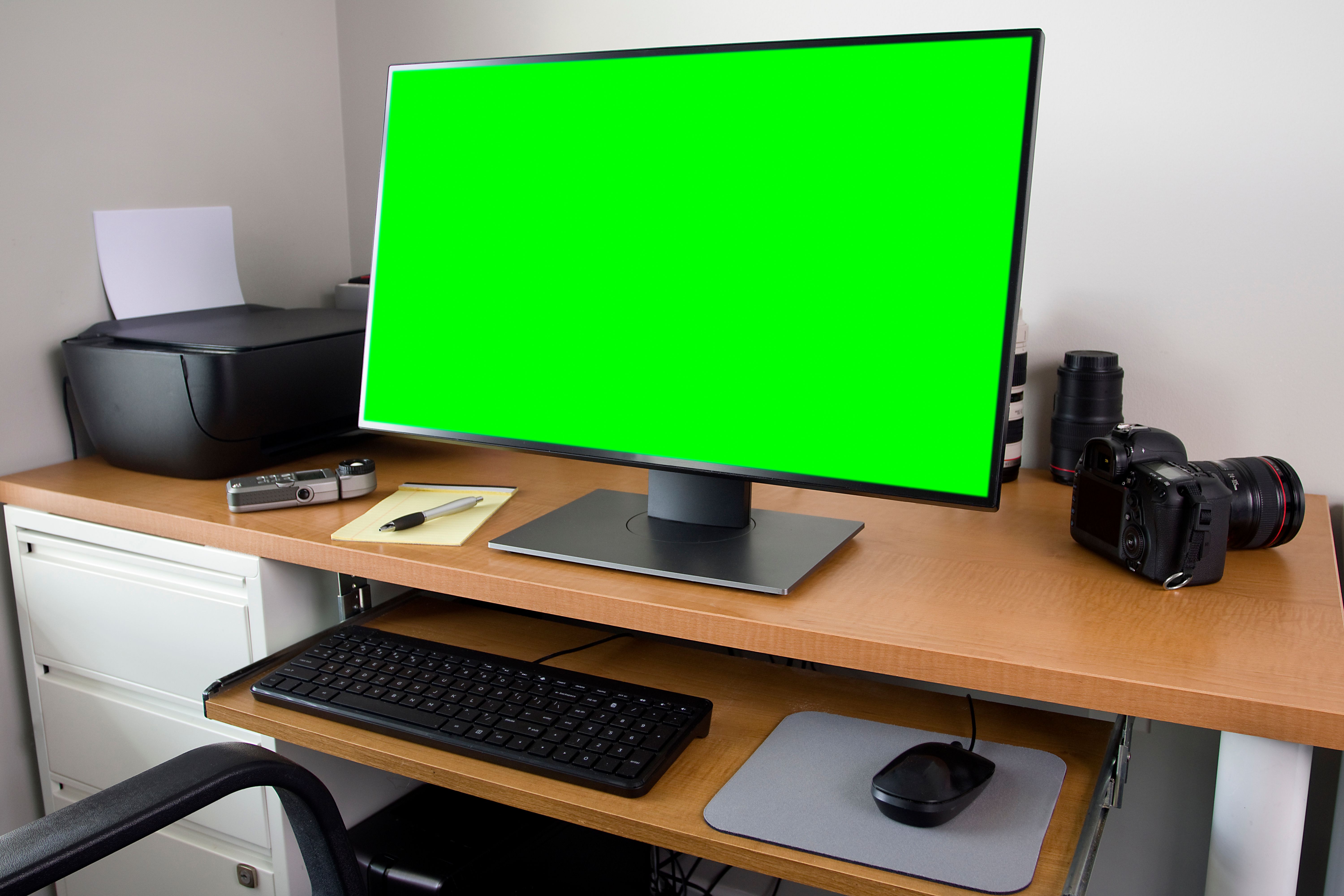 photographer's workspace