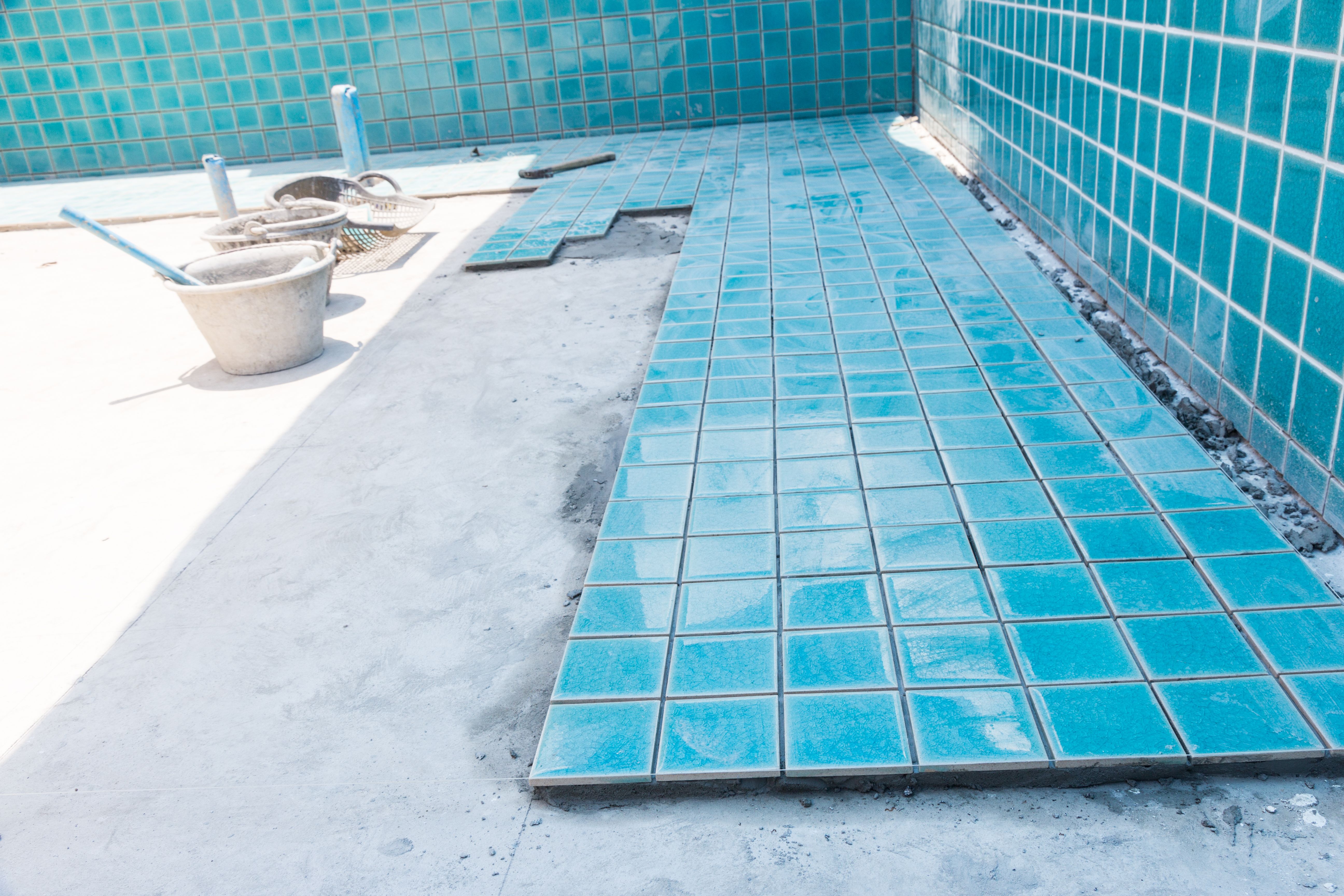Tile builder swimming pool
