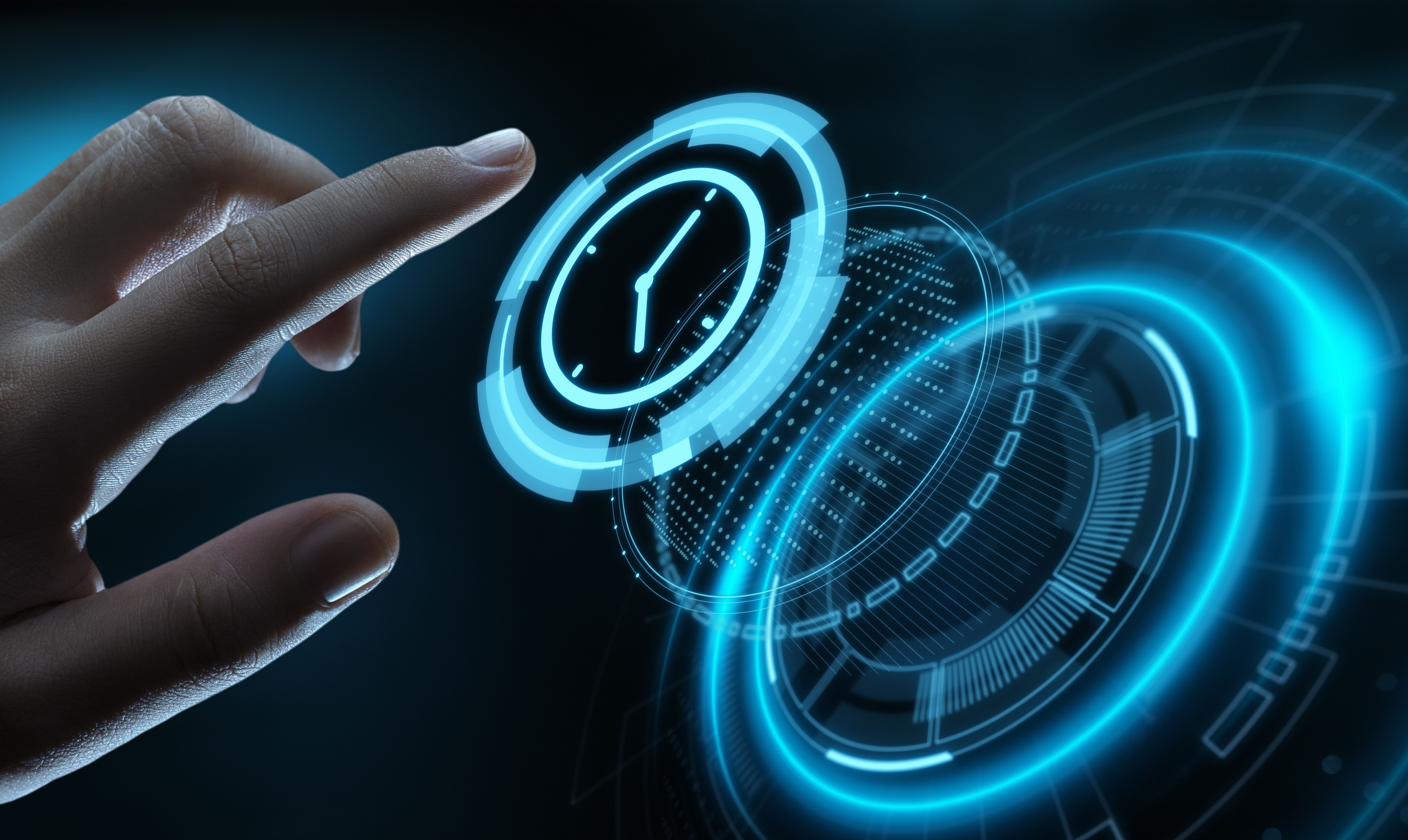 time management project efficiency strategy goals business technology internet concept