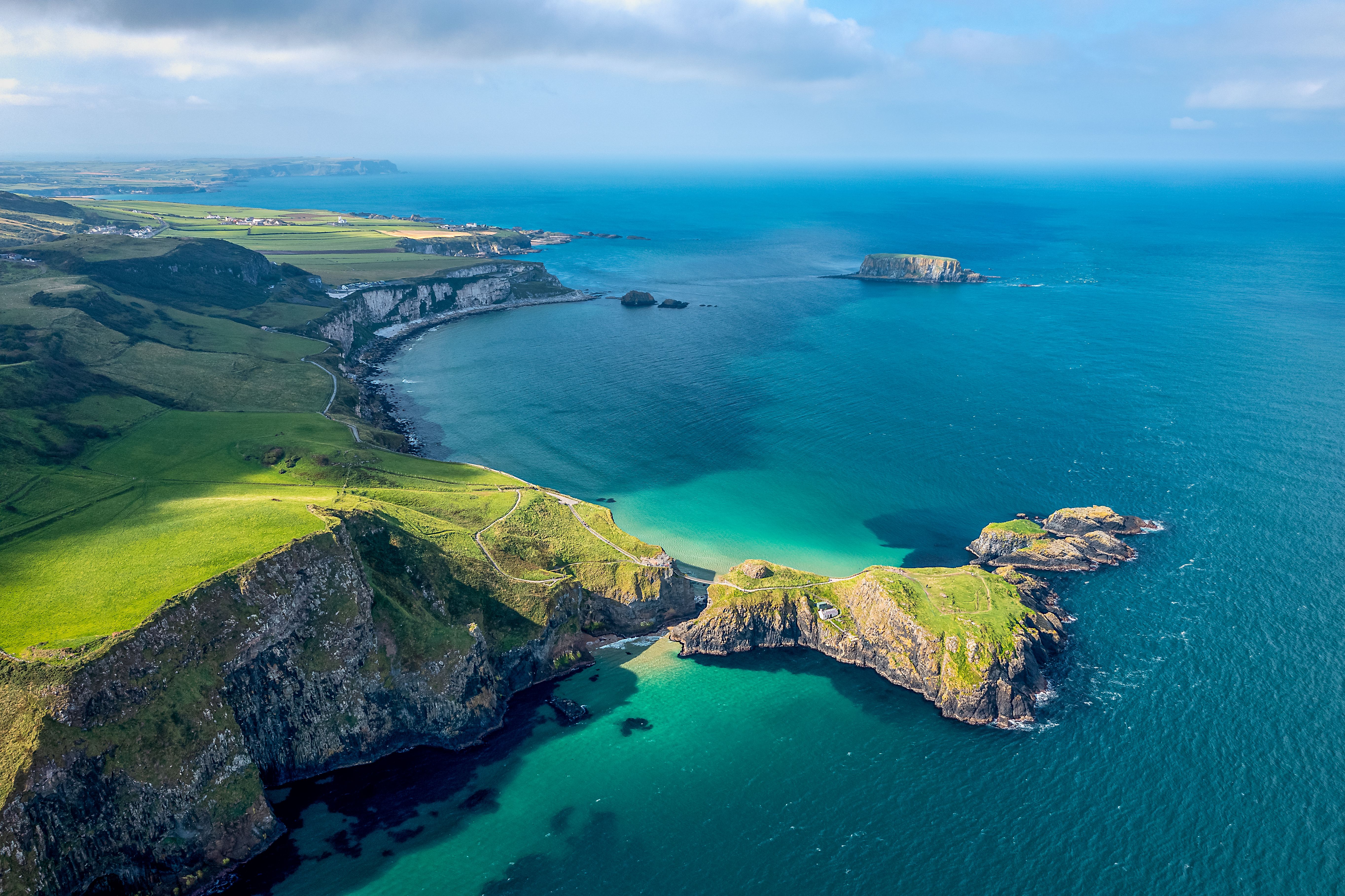 Aerial View Over Antrim Coastline, , Northern Ireland