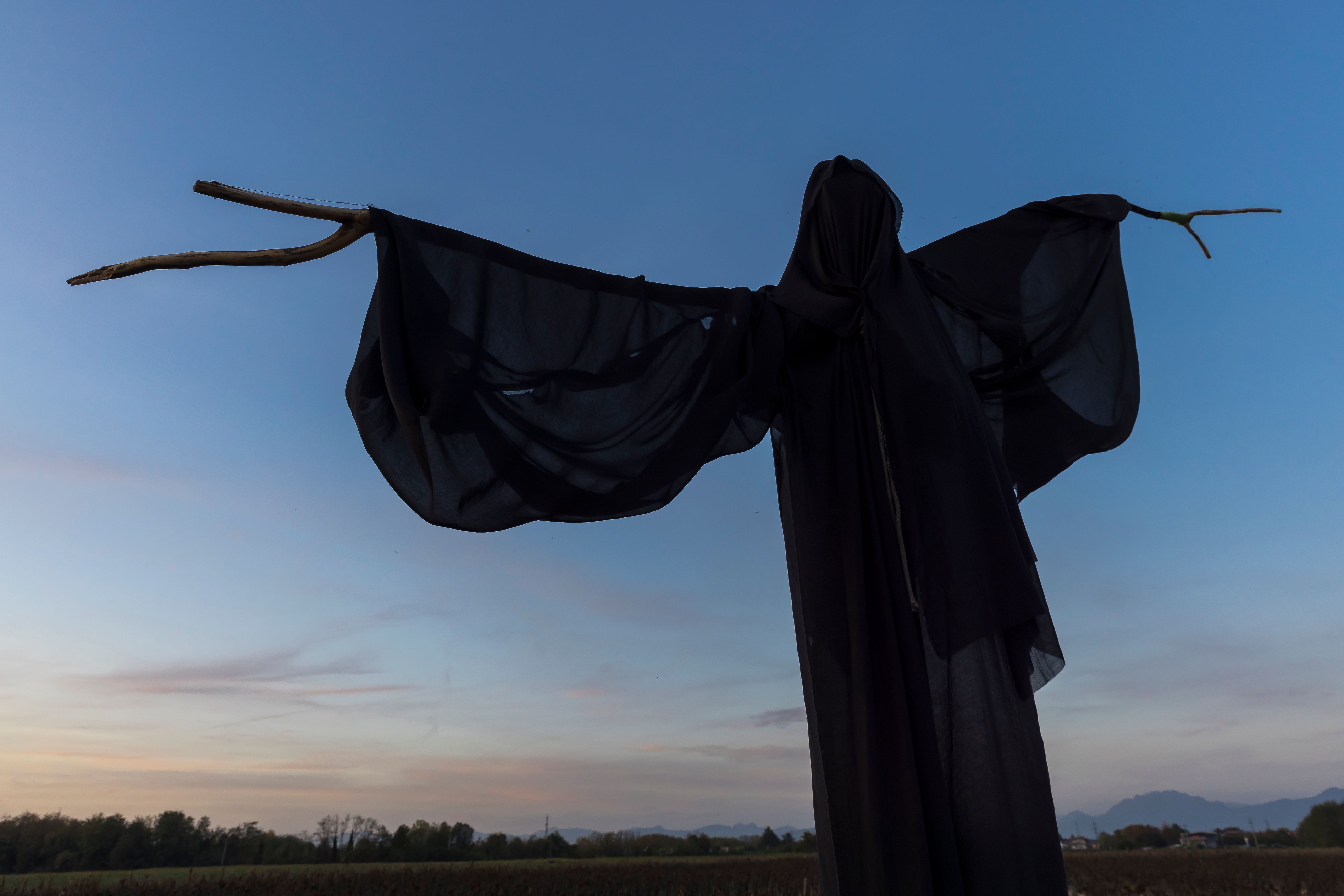 Banshee Halloween ghost at sunset Banshee Halloween ghost at sunset