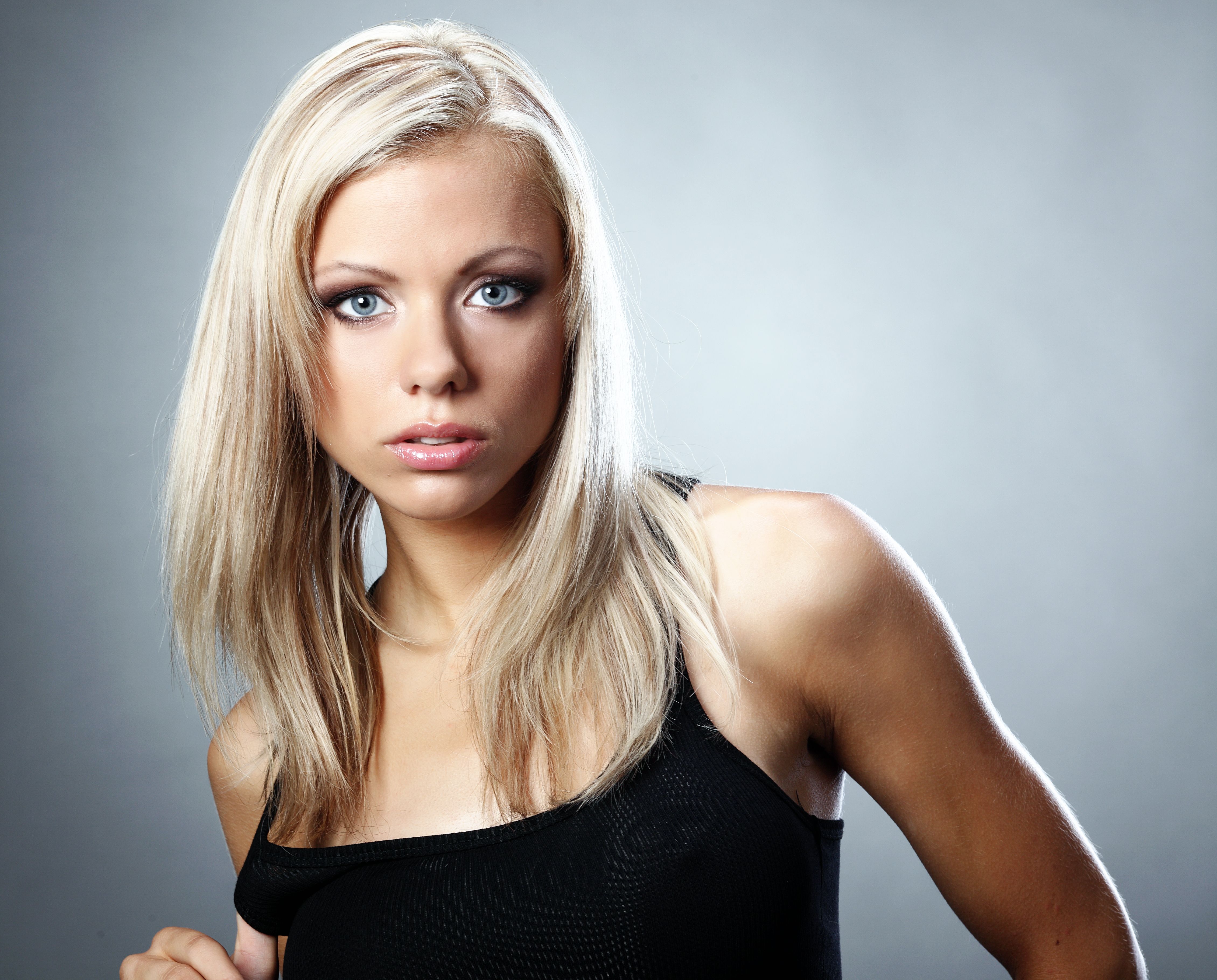 portrait of a beautiful blonde woman.