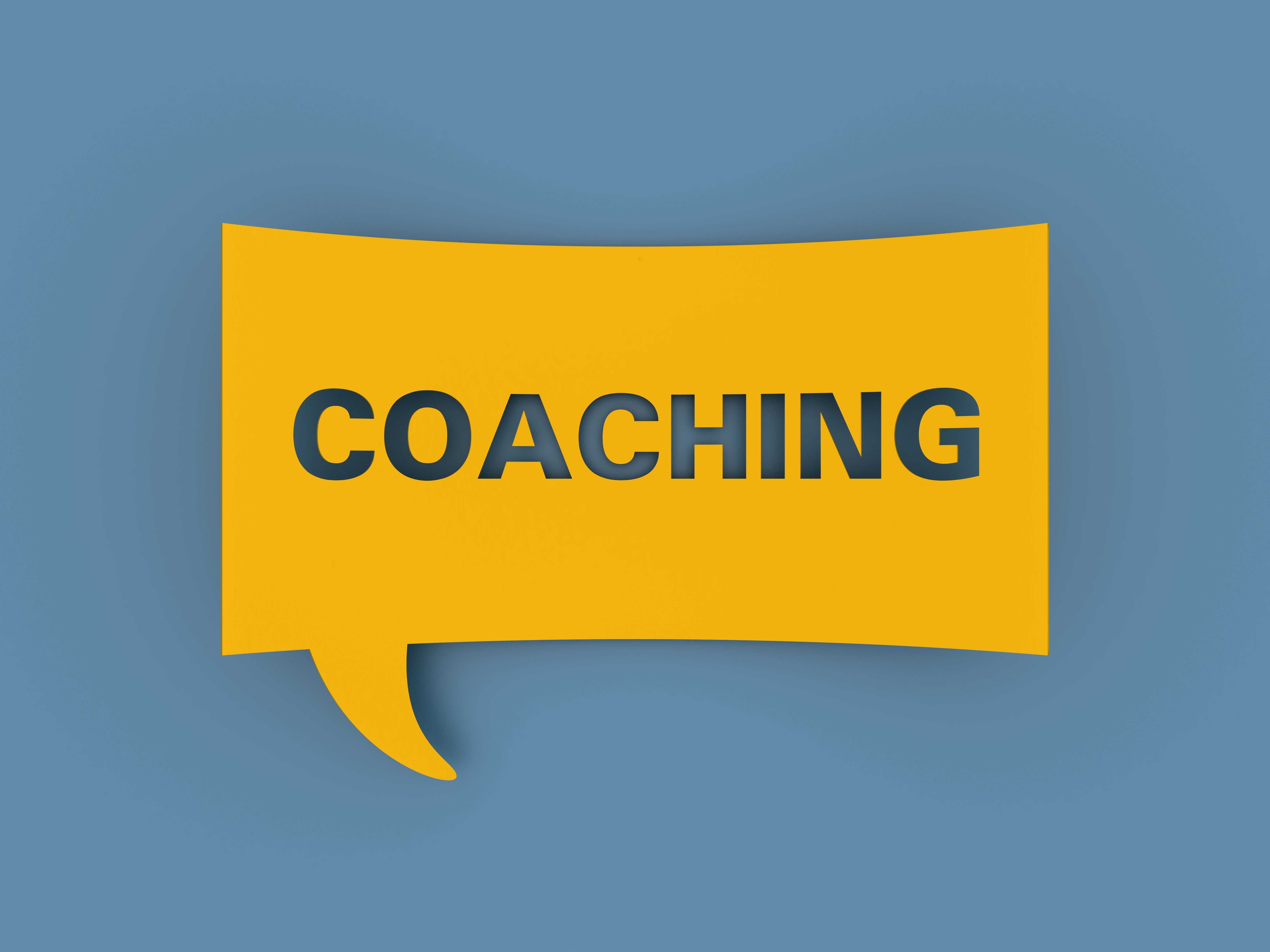 Speech Bubble with COACHING Word
