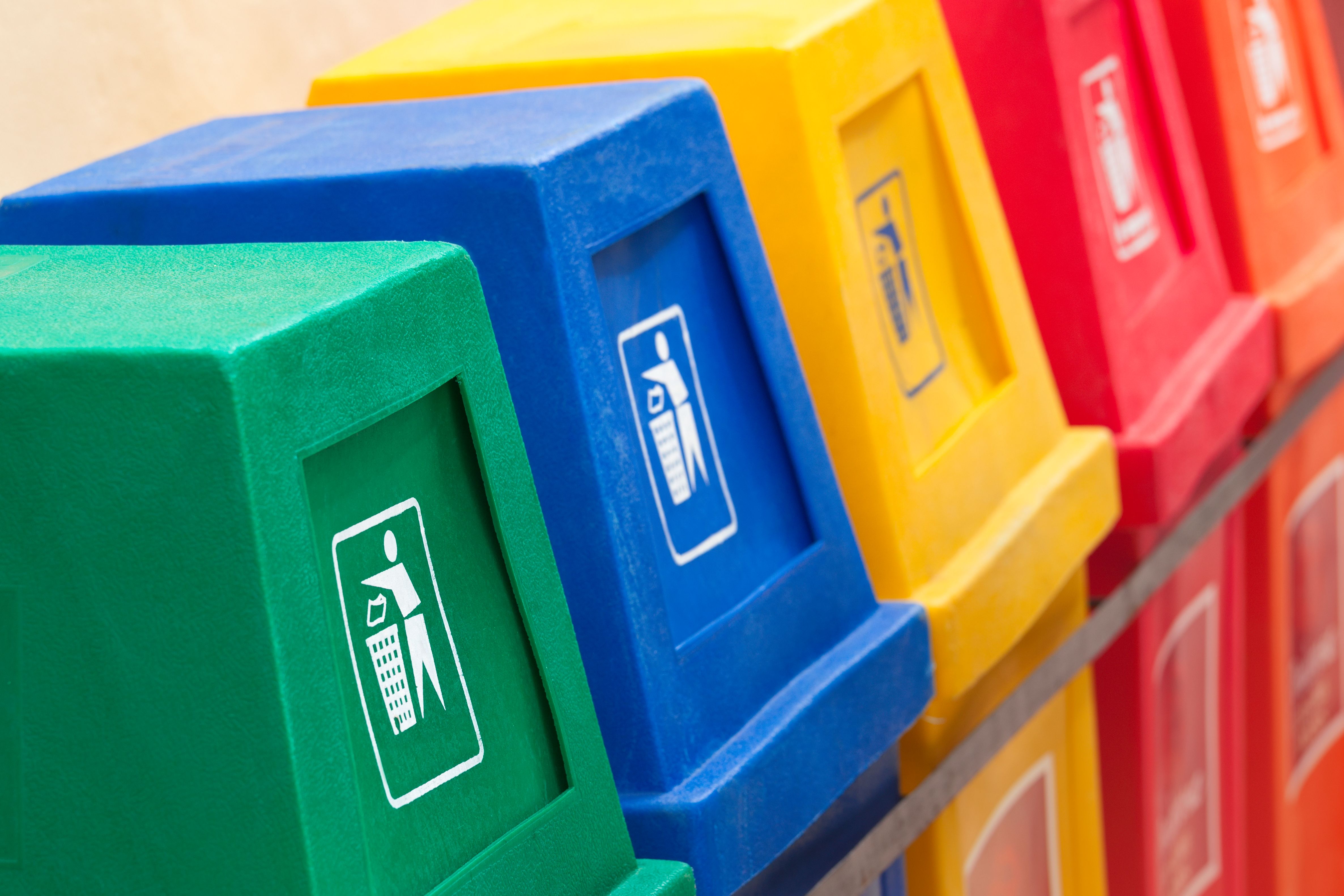 recycling bins