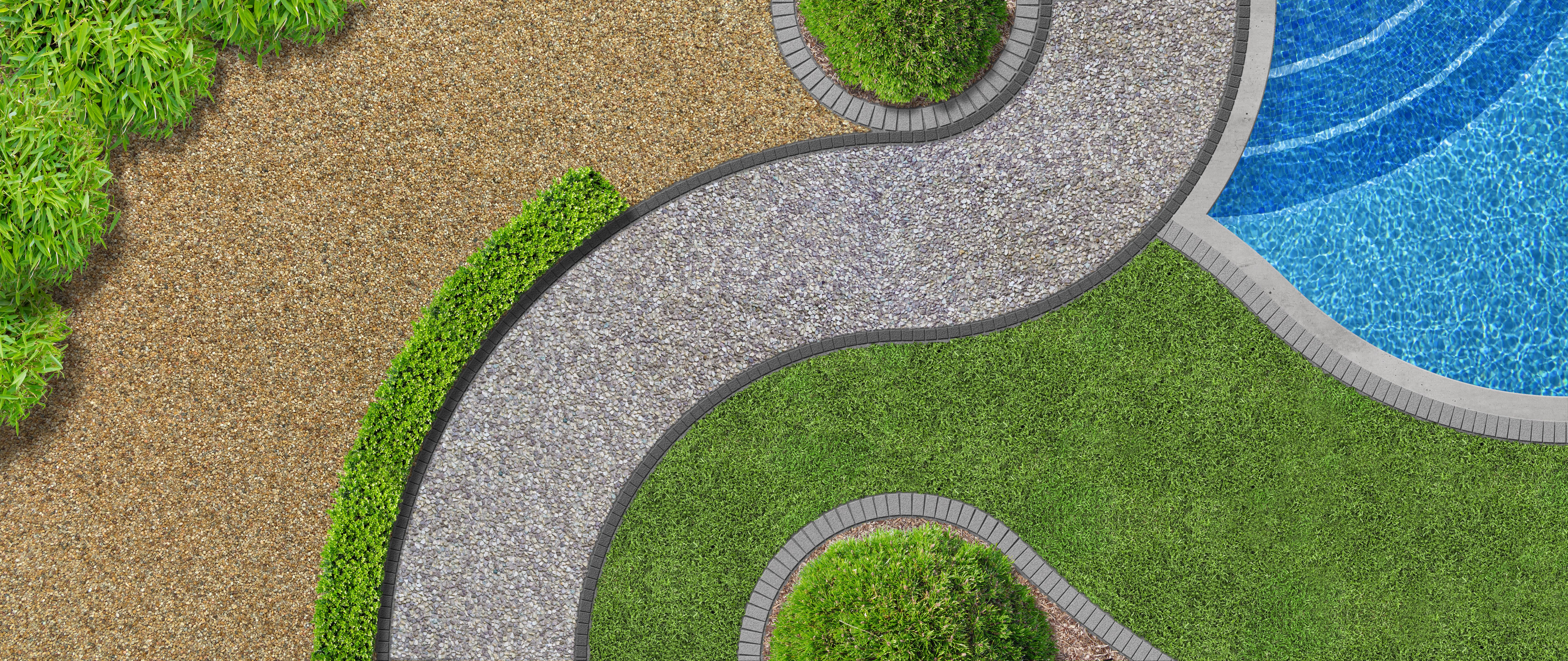 giardino con porfido