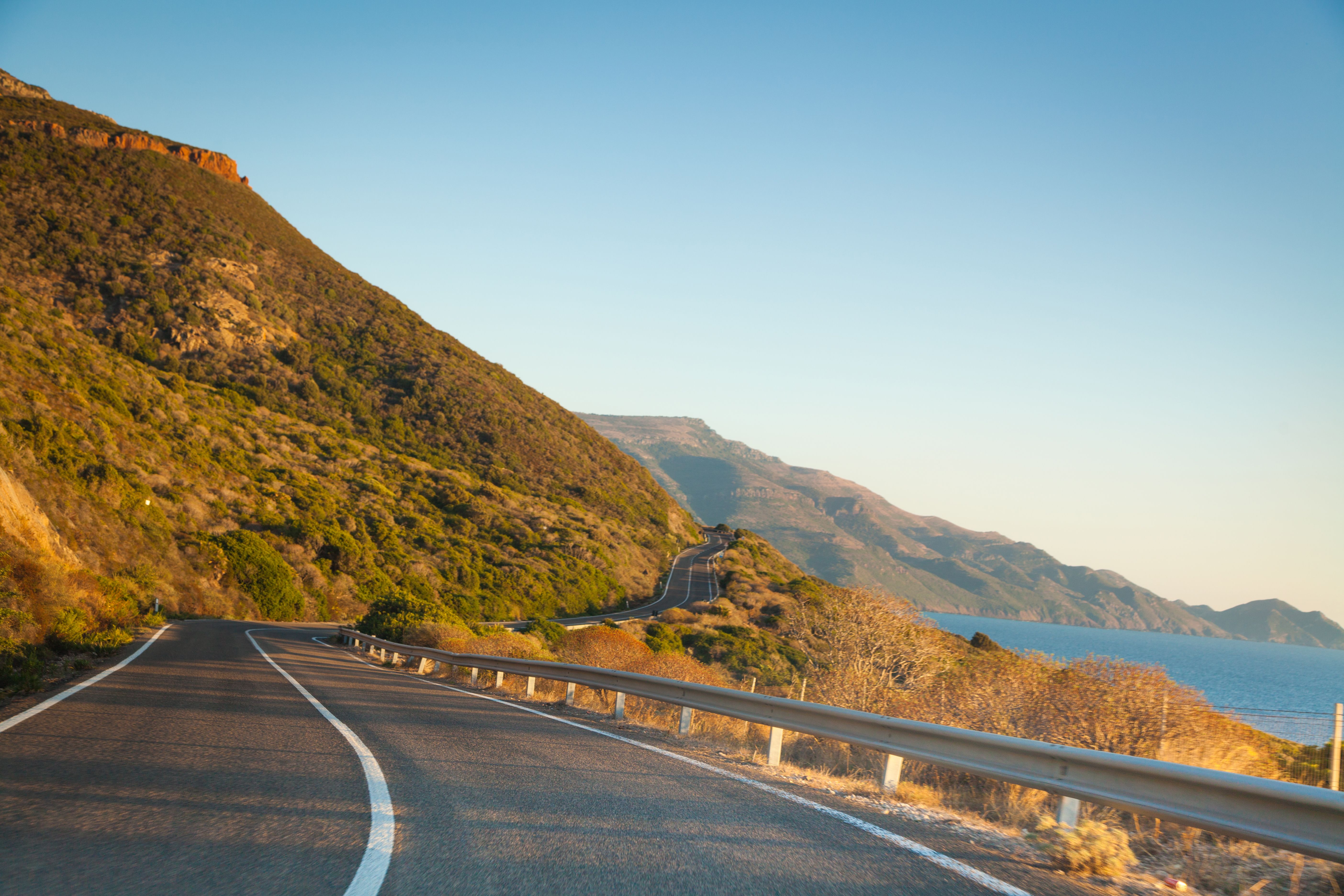 Coastal road from Alghero to Oristano, Sardinia