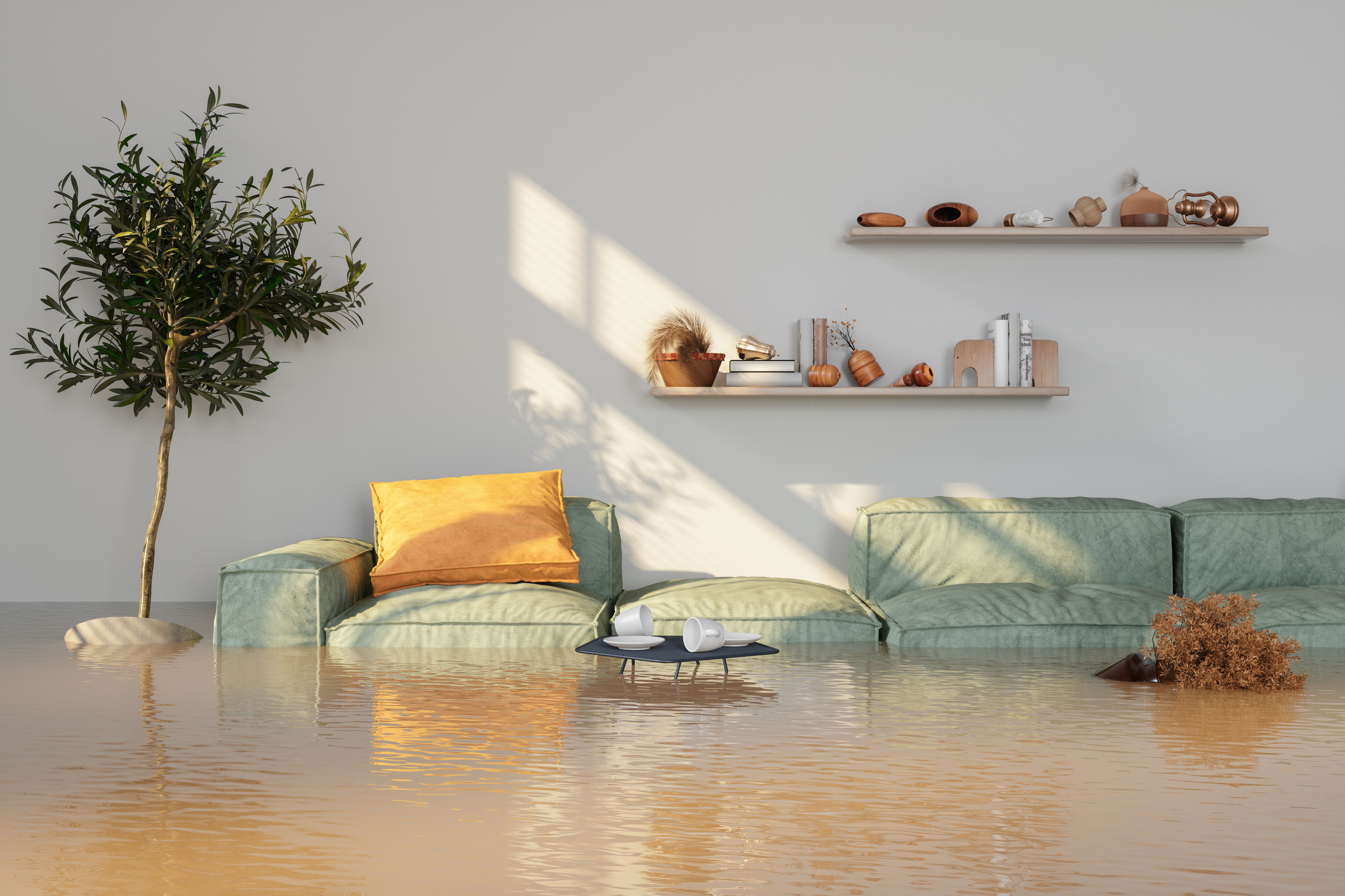 flooded home