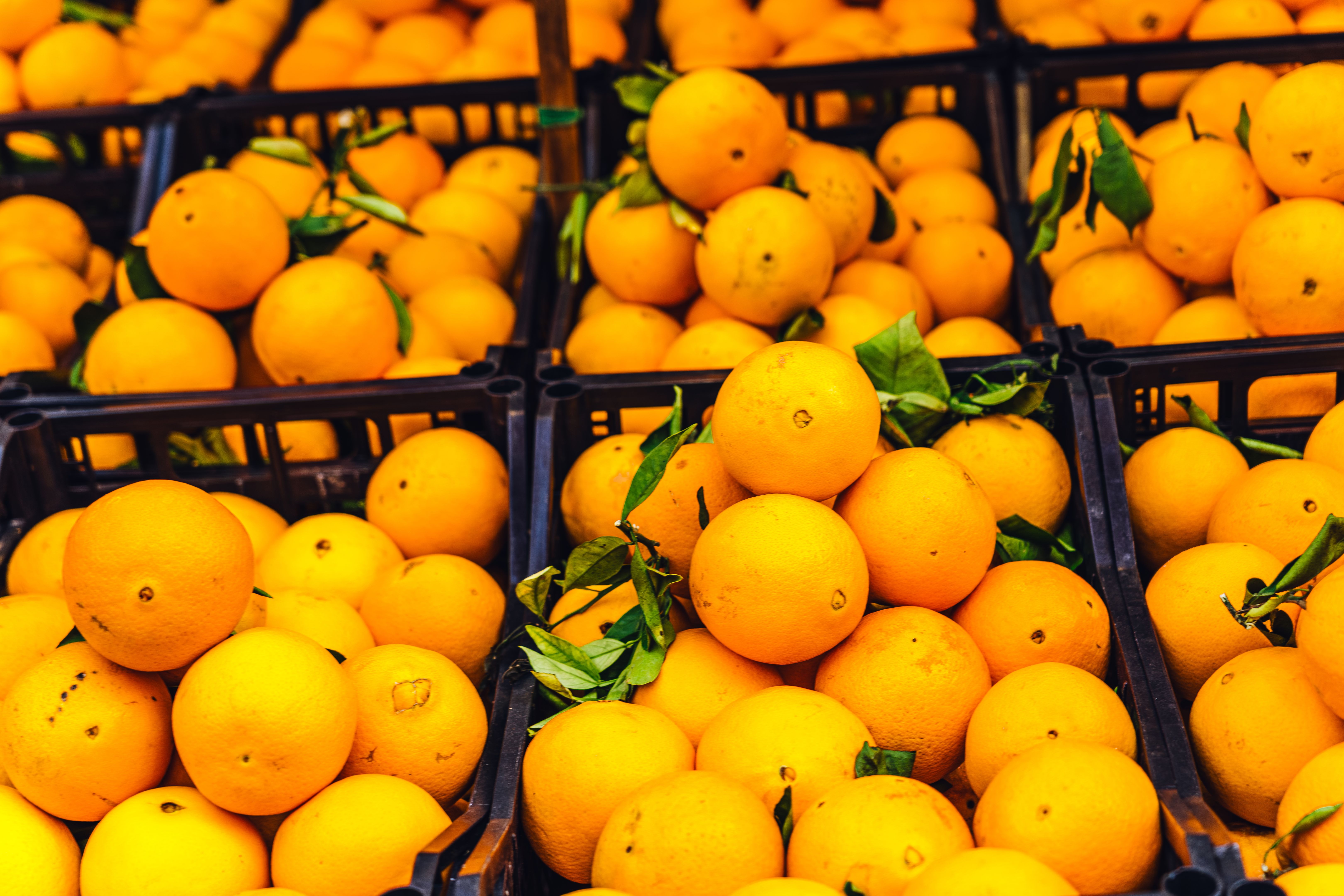 Fresh Oranges at a Sicilian Street Market Stall Fresh Oranges at a Sicilian Street Market Stall