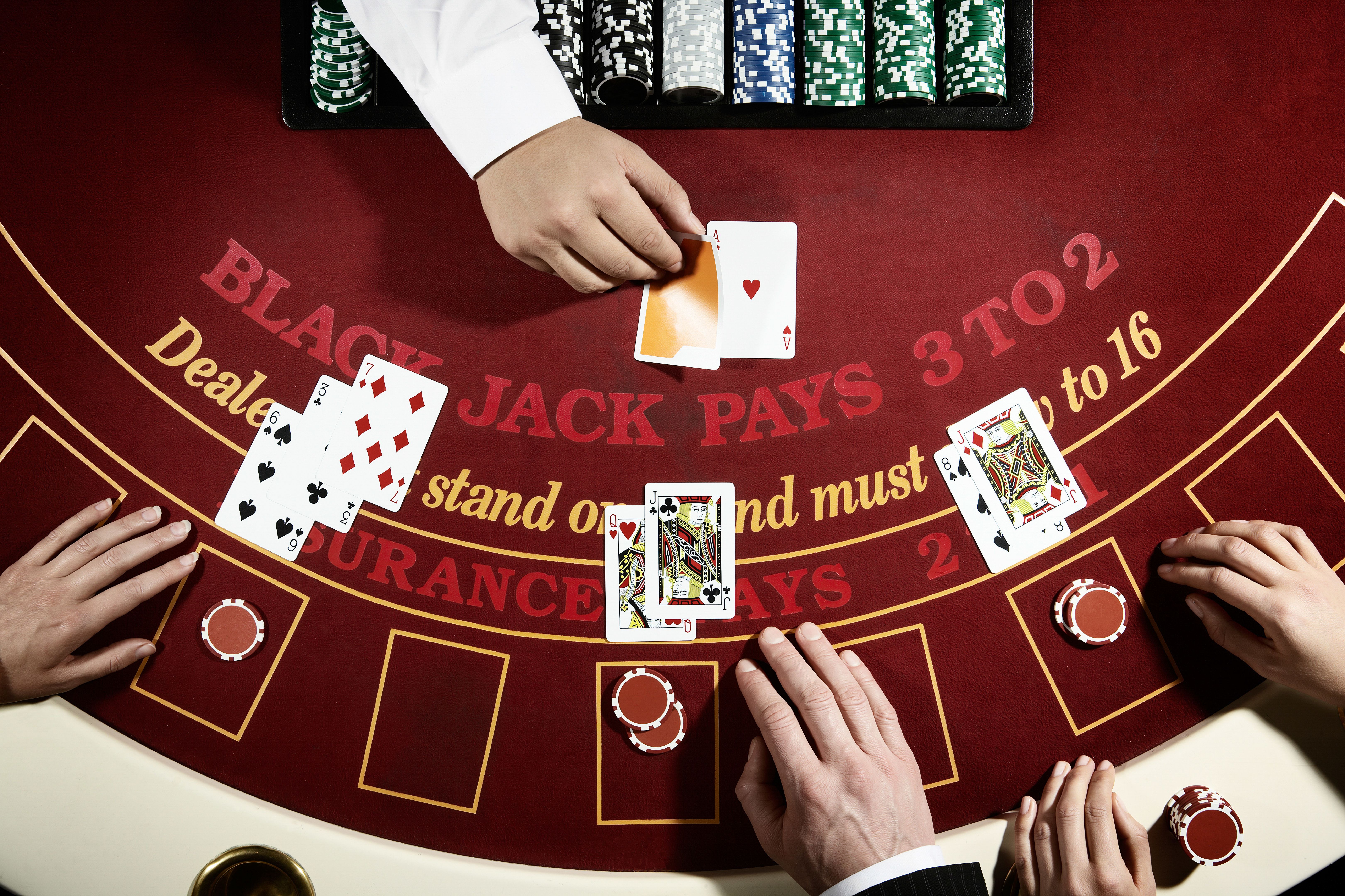 blackjack table