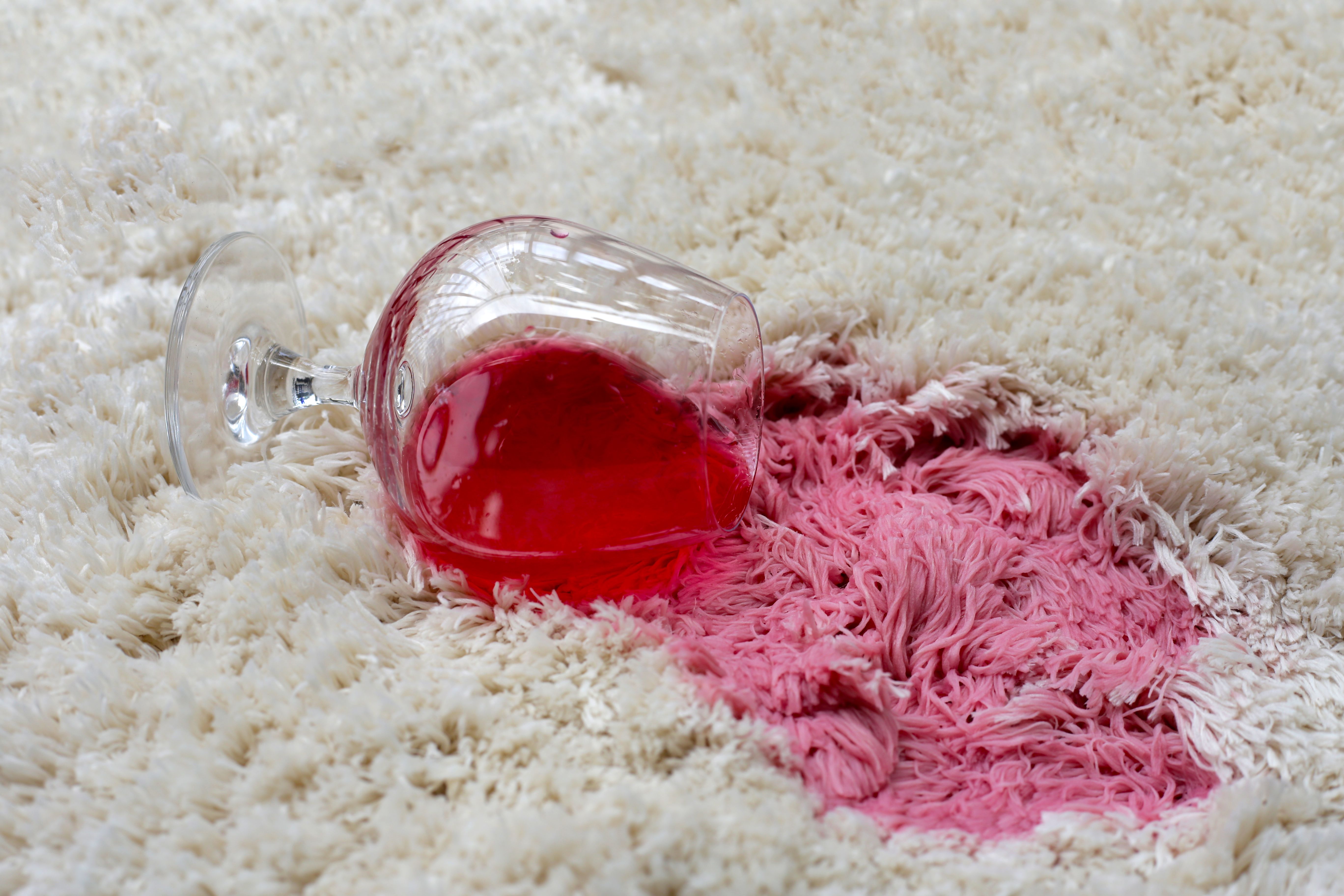 wine stain carpet