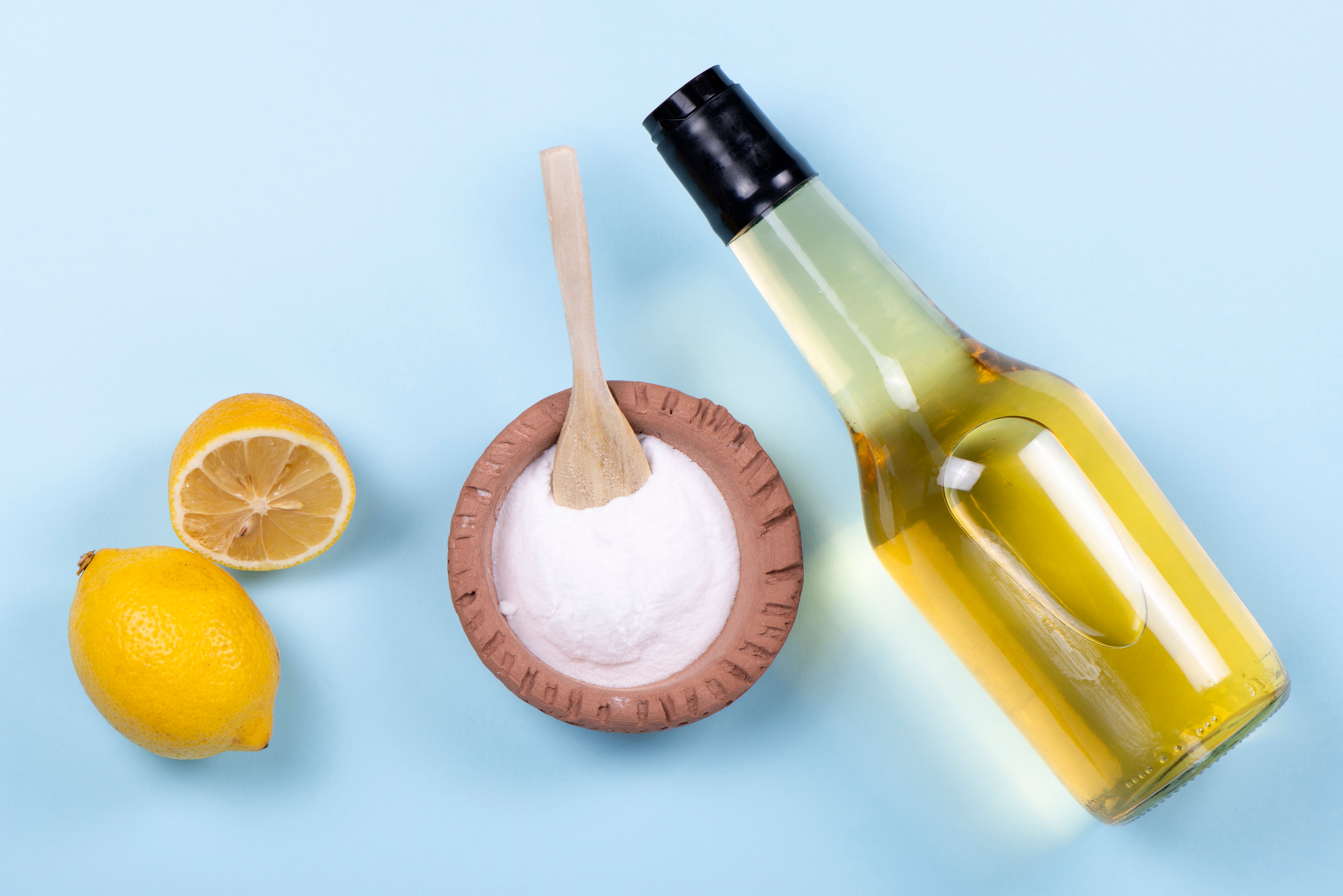 lemon vinegar baking soda