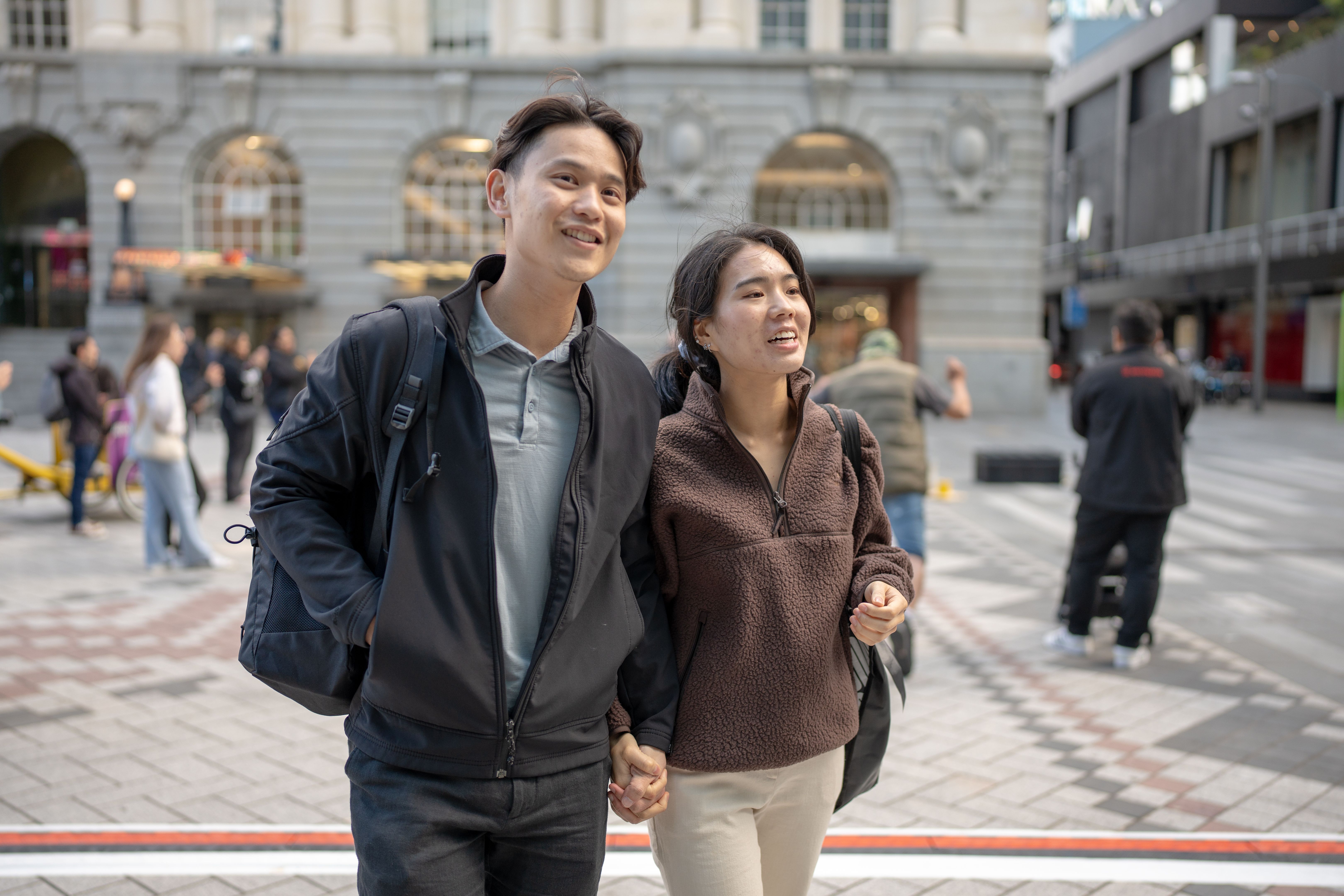 Young Asian Travelling Couple
