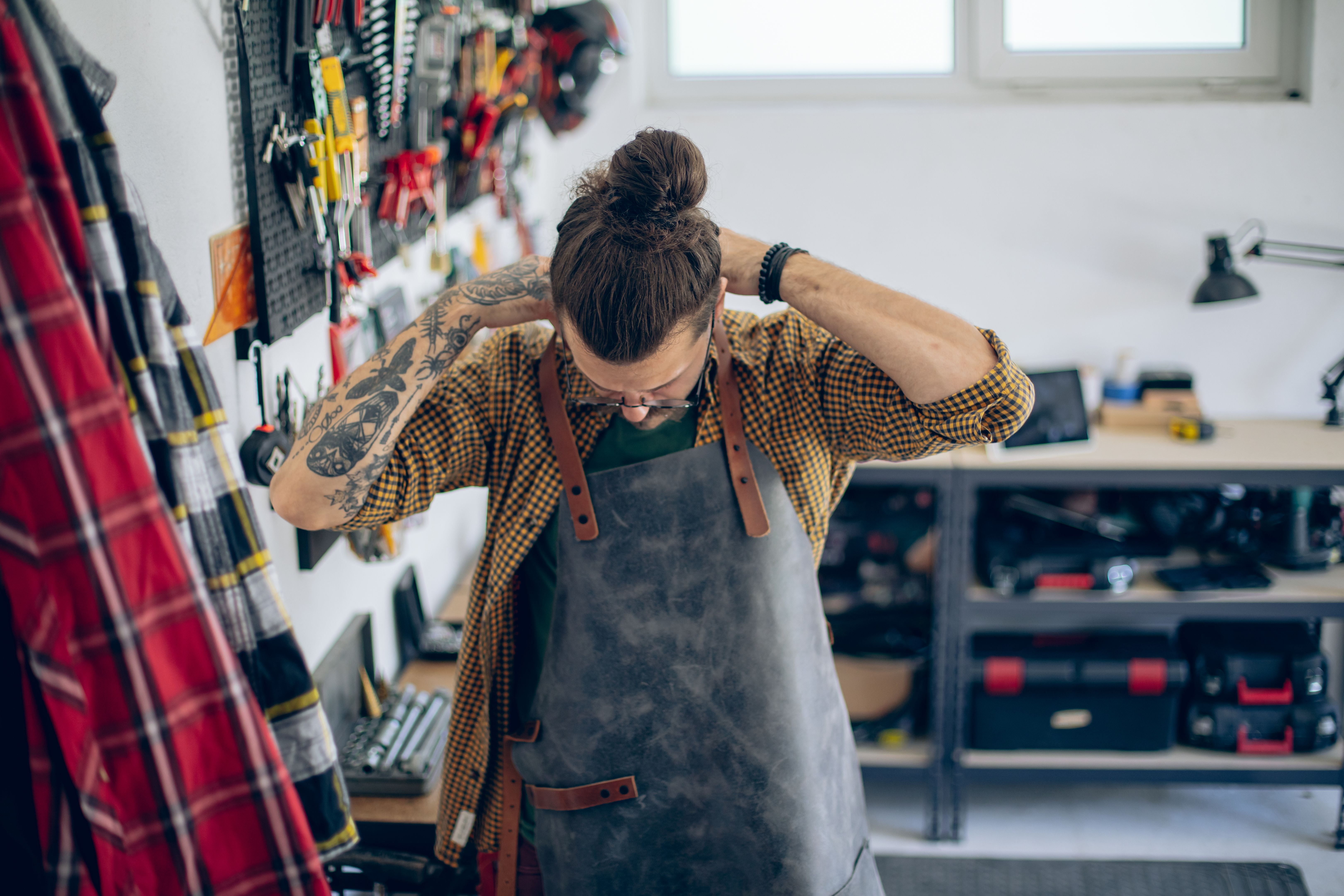 leather apron workshop