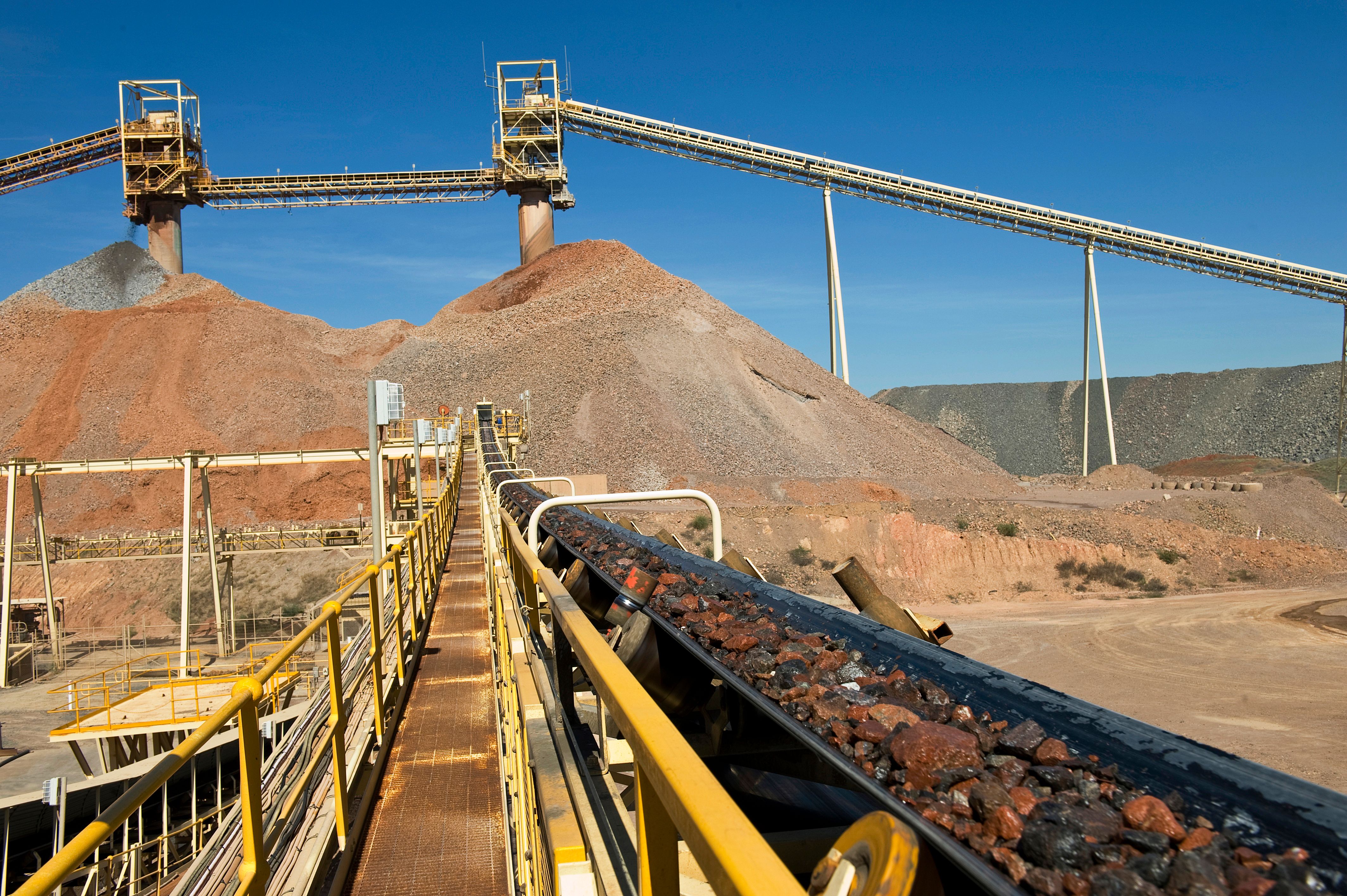 Ore transport to crusher.