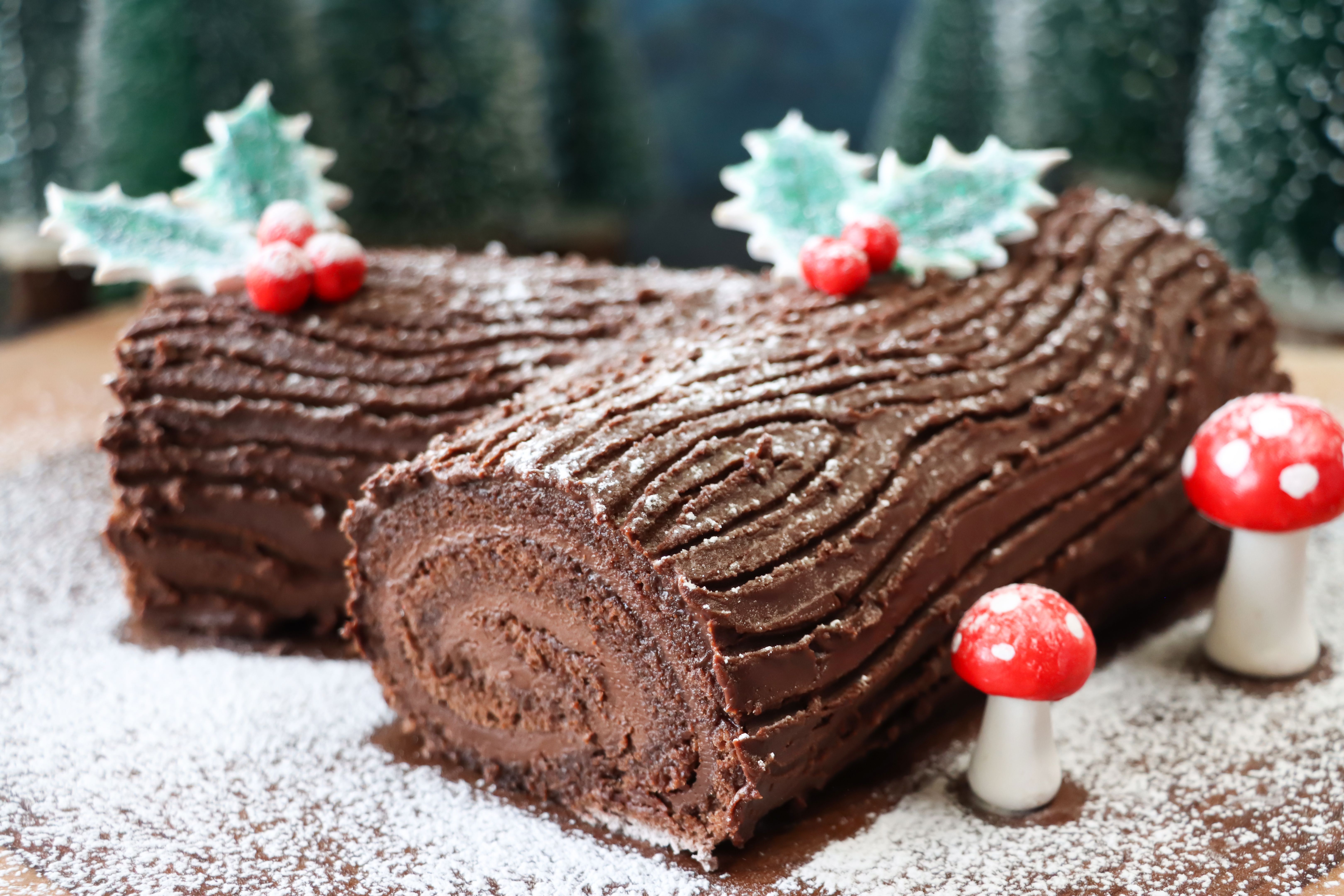 chocolate yule log