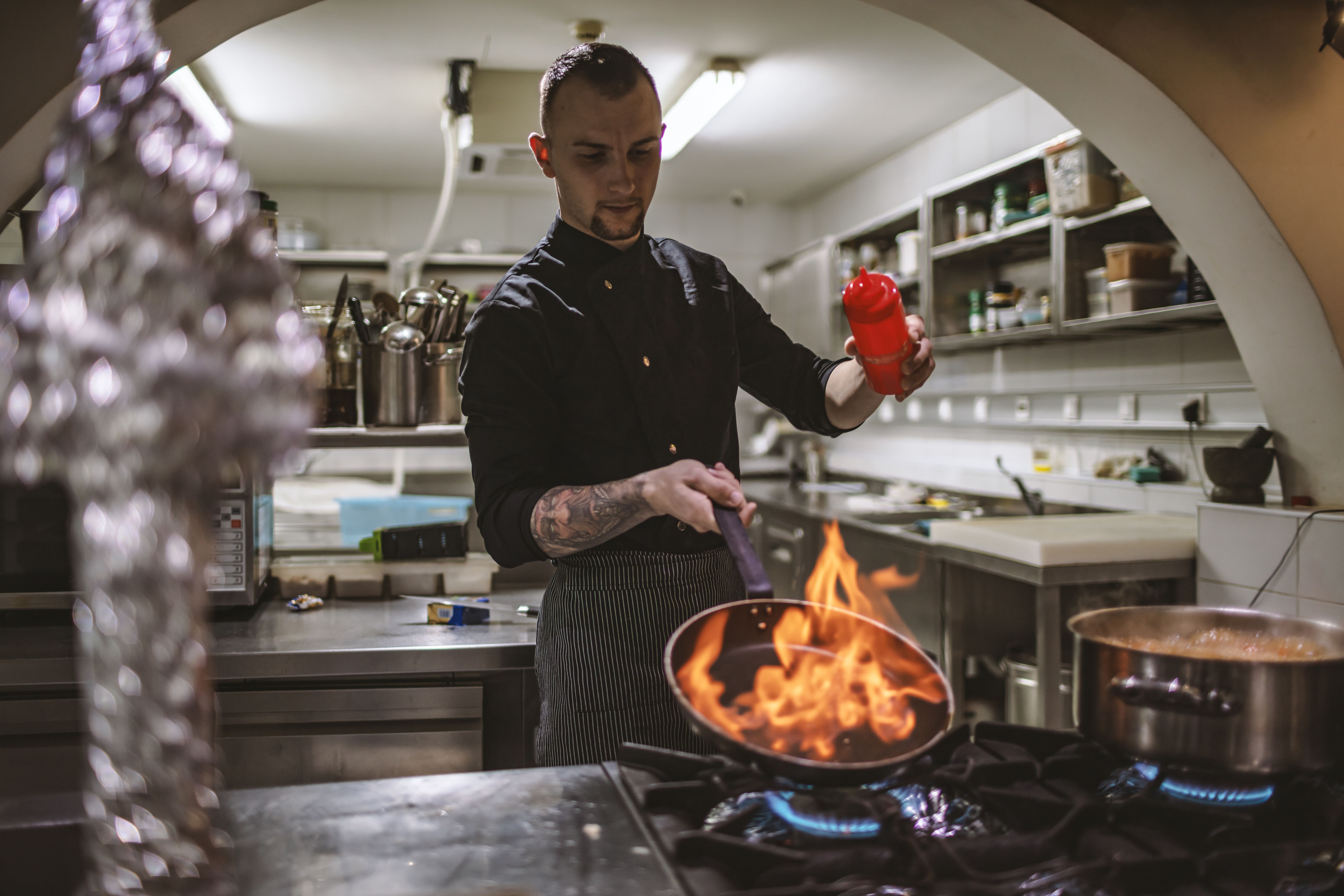 italian chef cooking