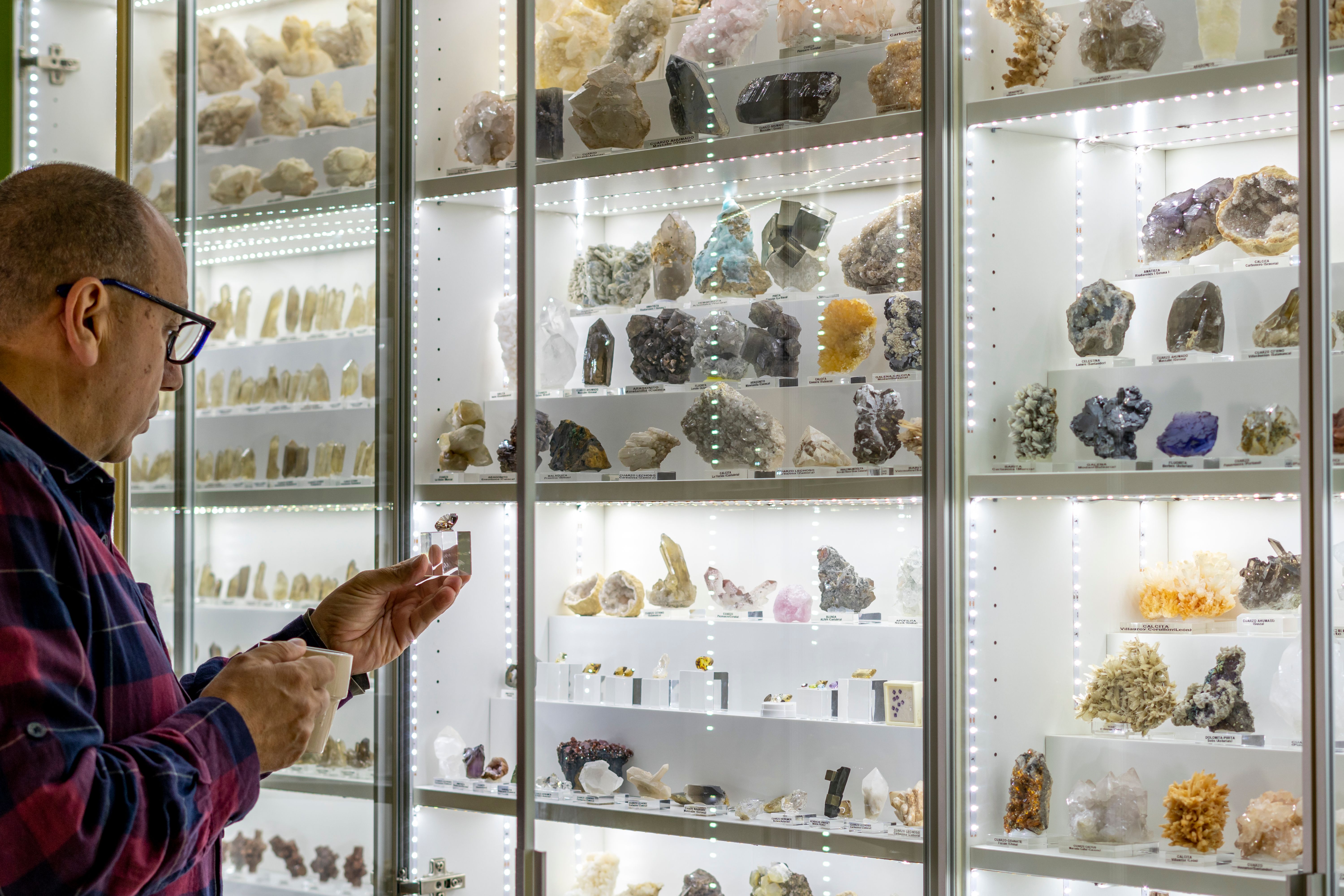 gemologist examining