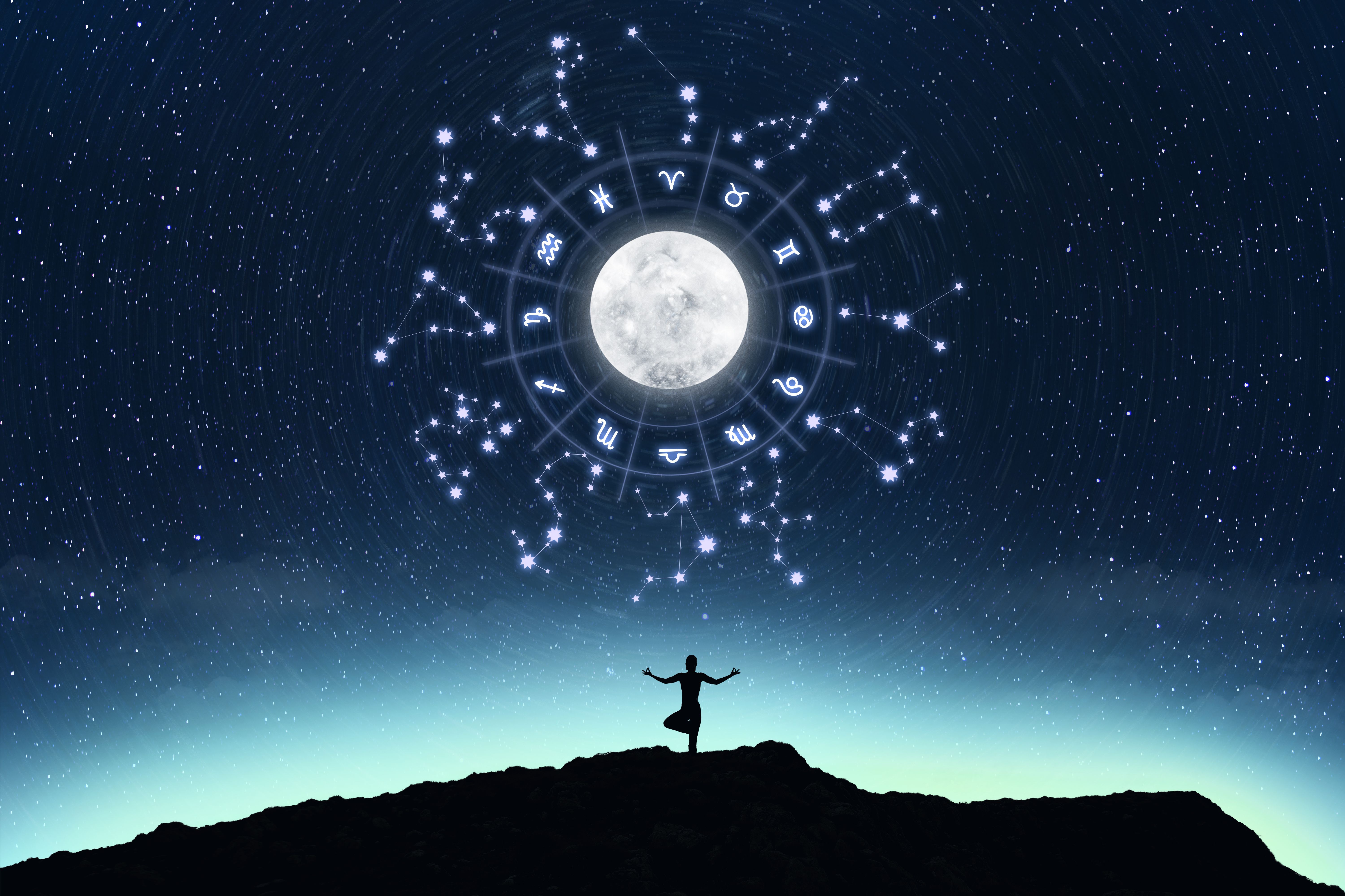 Stargazing and Zodiac Symbols